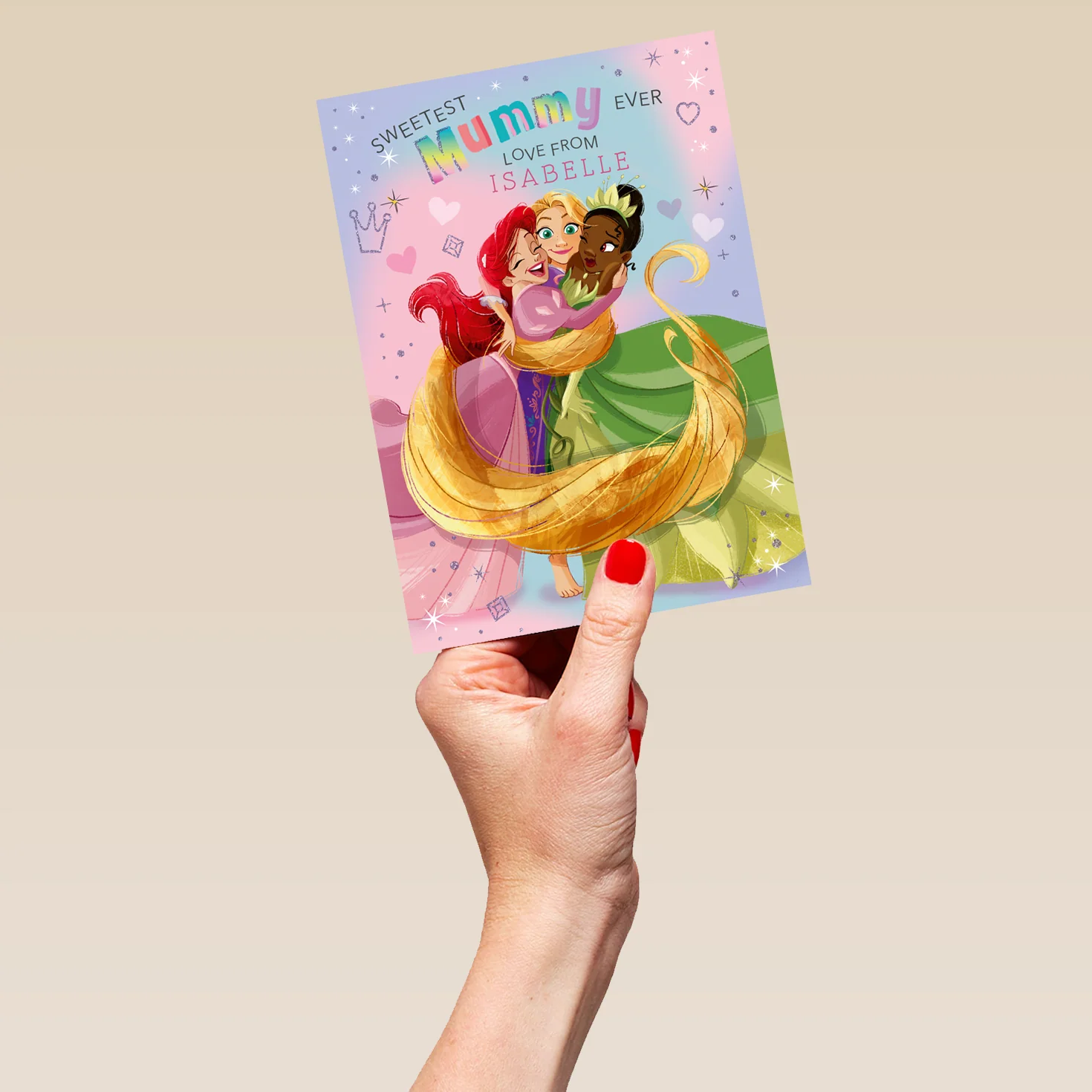 Personalised Disney Princess Colouring Birthday Card For Mummy - Image 5