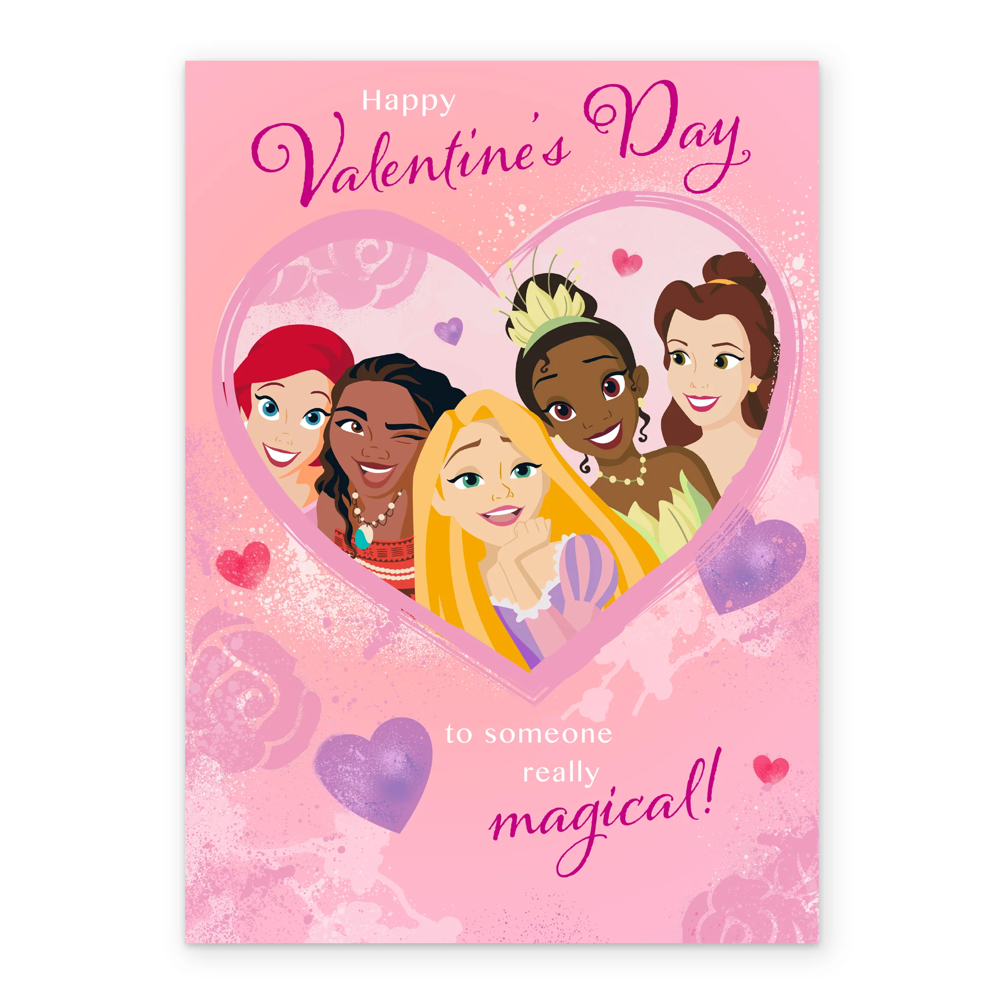 Personalised Disney Princess Love Heart Valentine's Day Card - Image 2