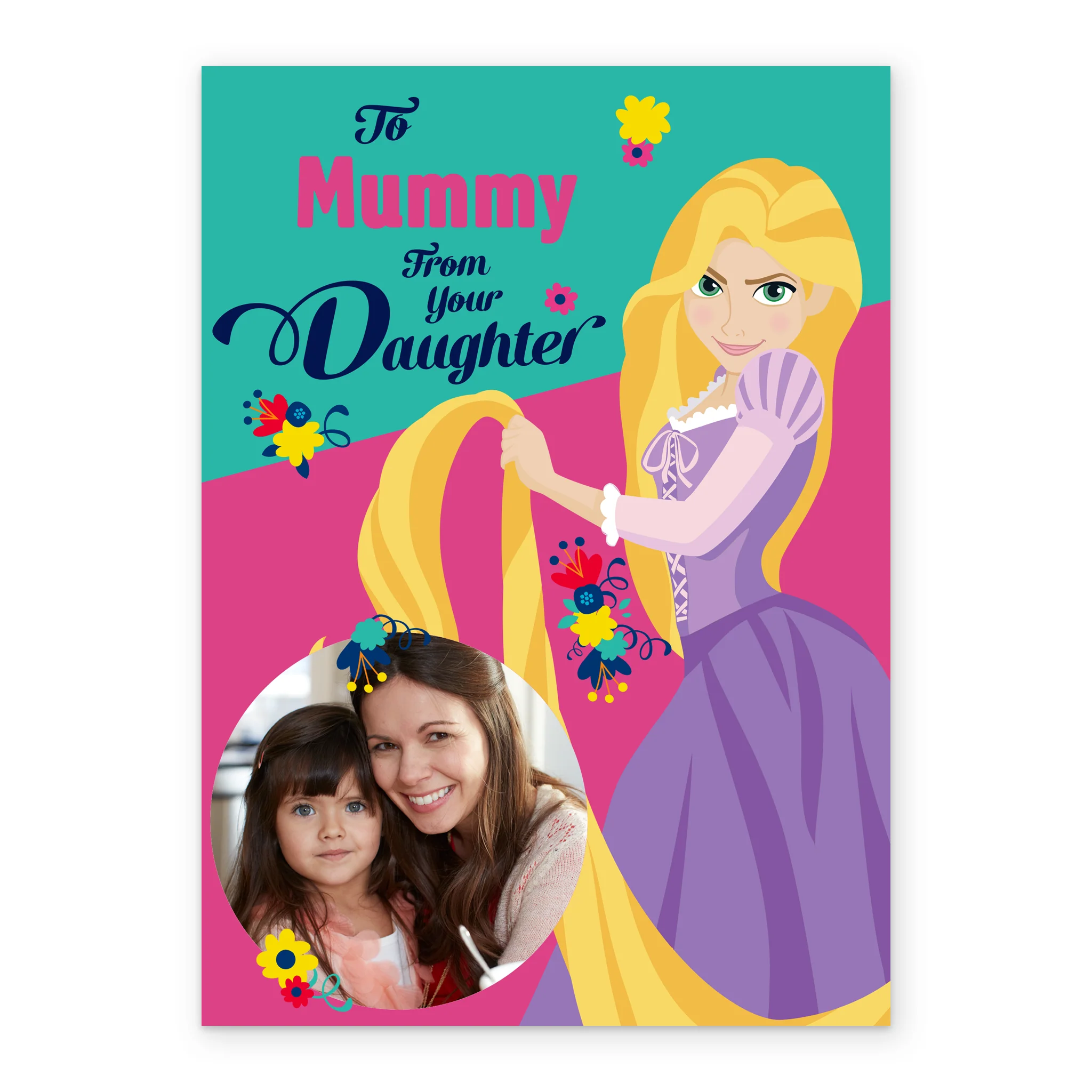 Personalised Disney Princess Mother's Day Photo Upload Card For Mummy From Your Daughter - Image 2