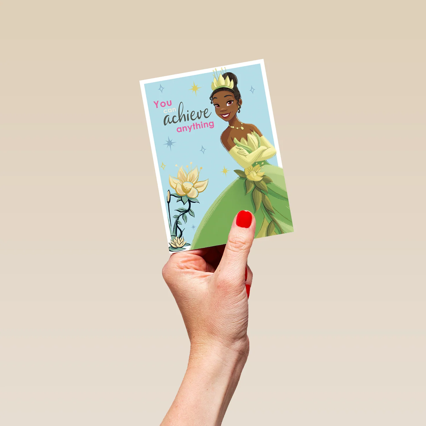 Personalised Disney Princess Tiana Good Luck Card - Image 4