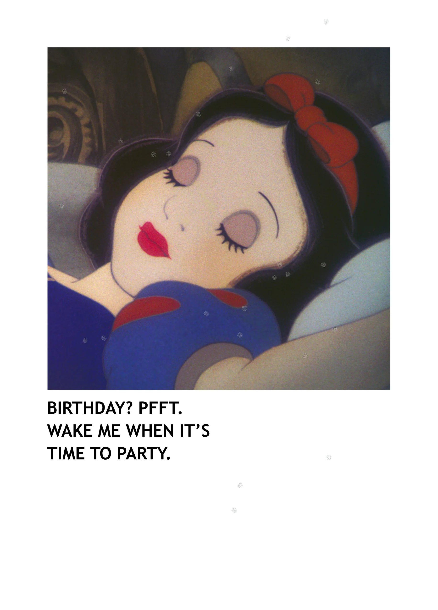Personalised Disney Snow White Time to Party Birthday Card