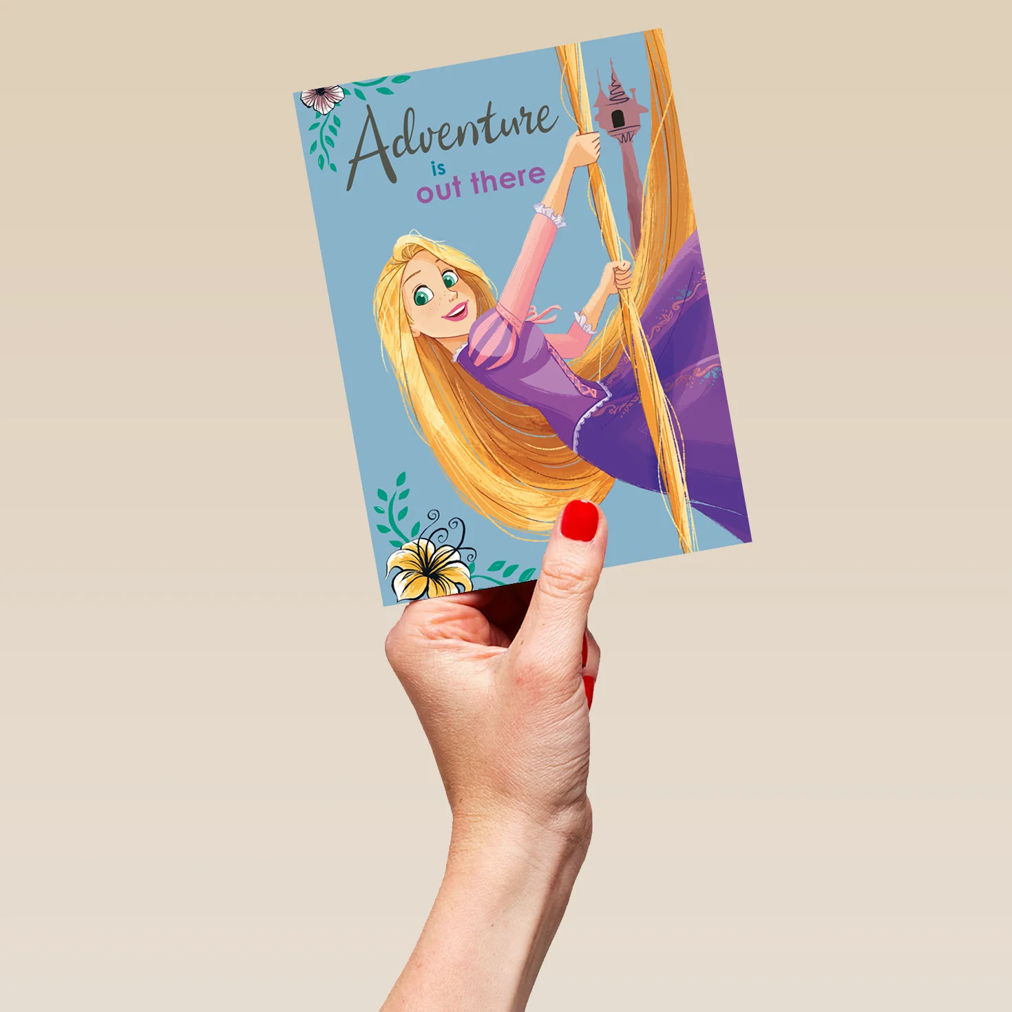 Personalised Disney Tangled Princess Rapunzel Just to Say Card - Image 5