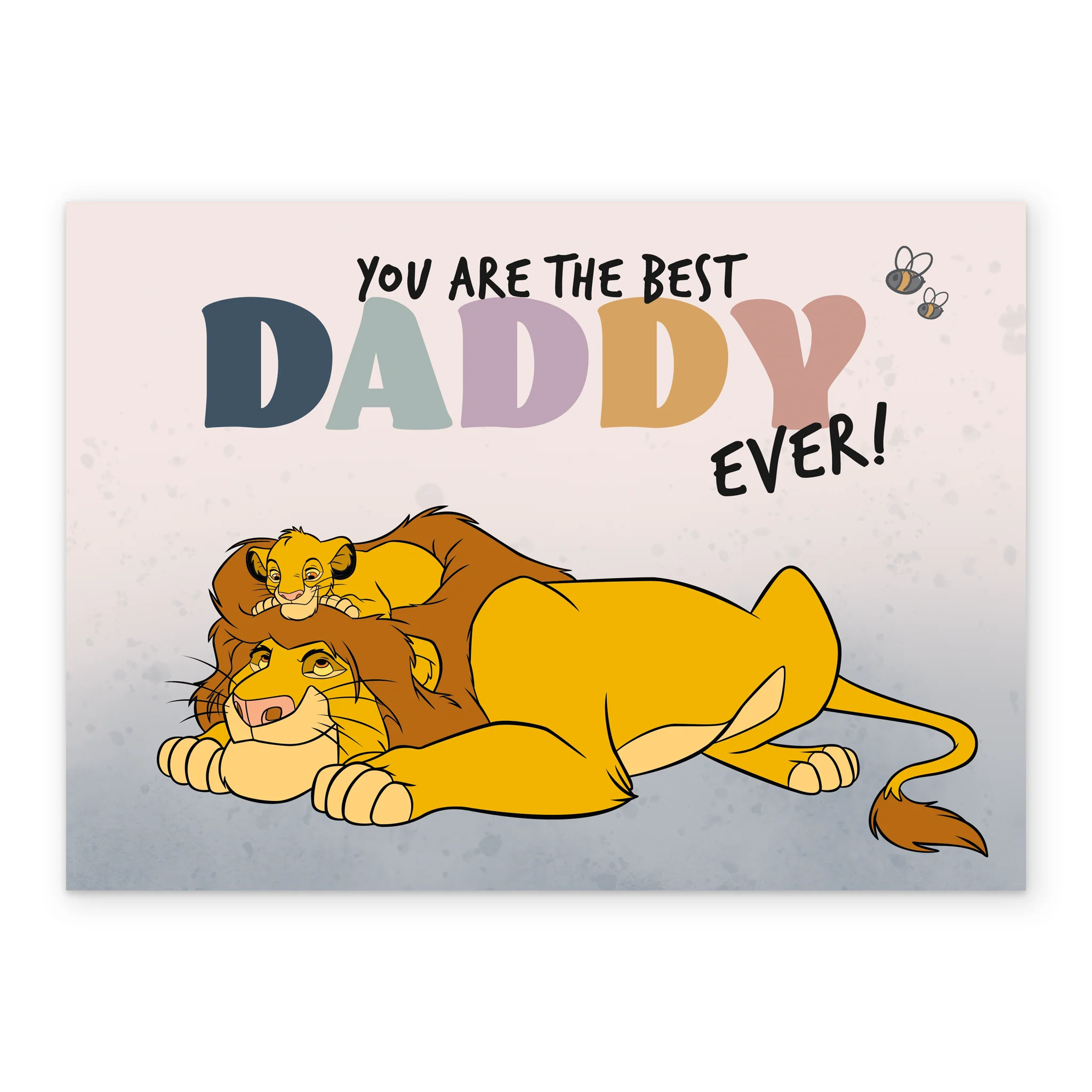 Personalised Disney The Lion King Simba & Mufasa Father's Day Card for Daddy - Image 2