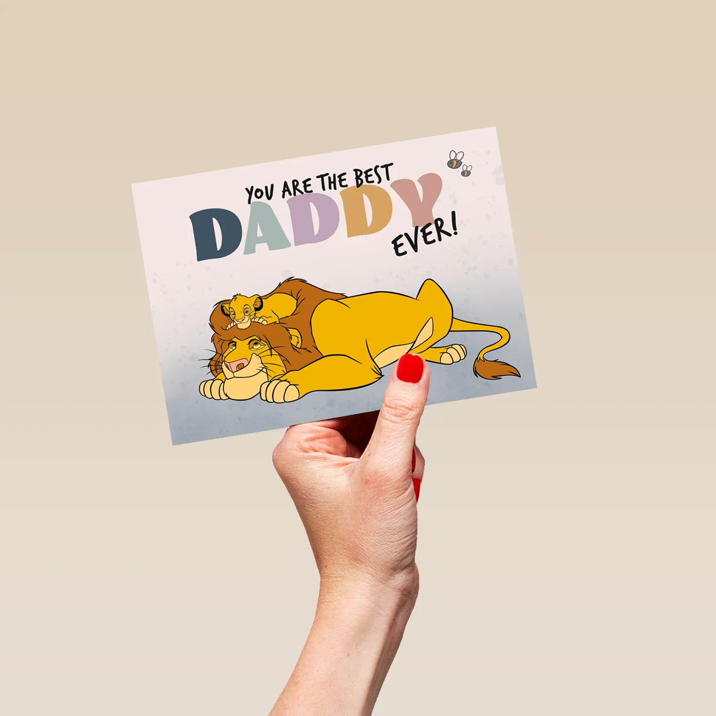 Personalised Disney The Lion King Simba & Mufasa Father's Day Card for Daddy - Image 5