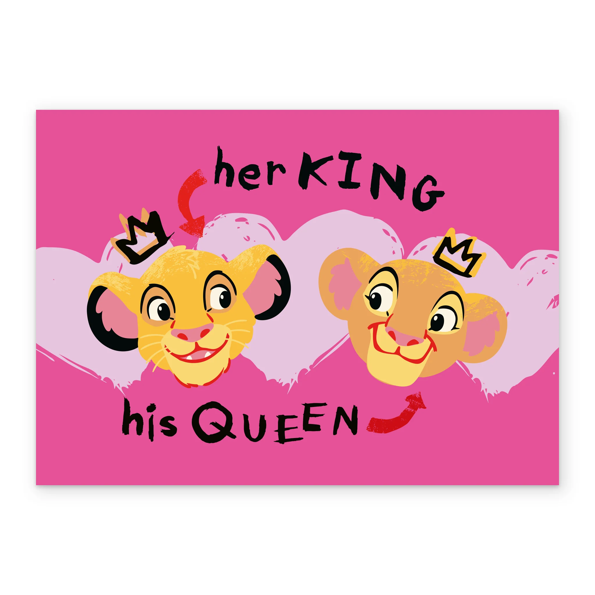 Personalised Disney The Lion King Simba & Nala Valentine's Day Card - Image 2