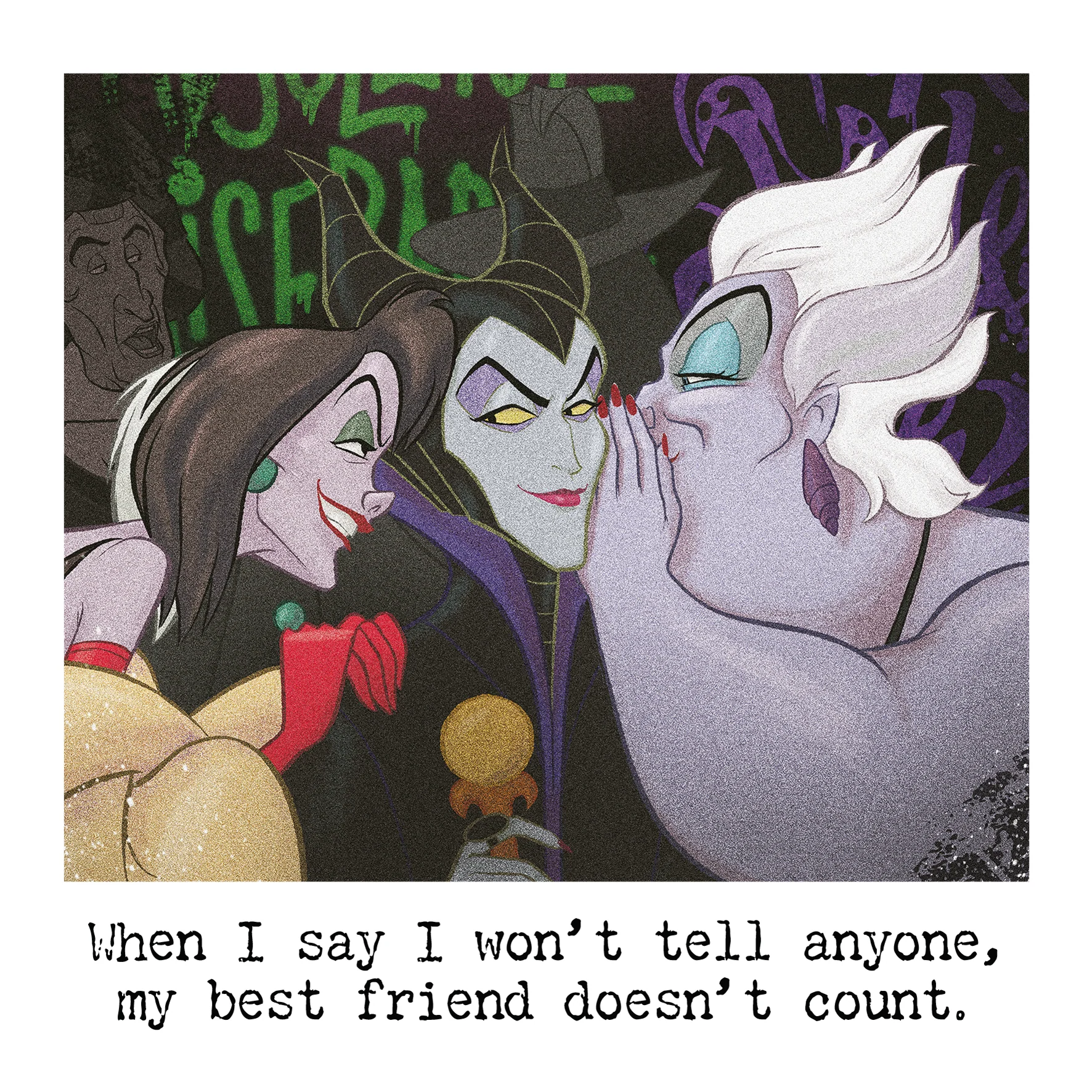 Personalised Disney Villains Cruella de Vil, Maleficent & Evil Queen Birthday Card