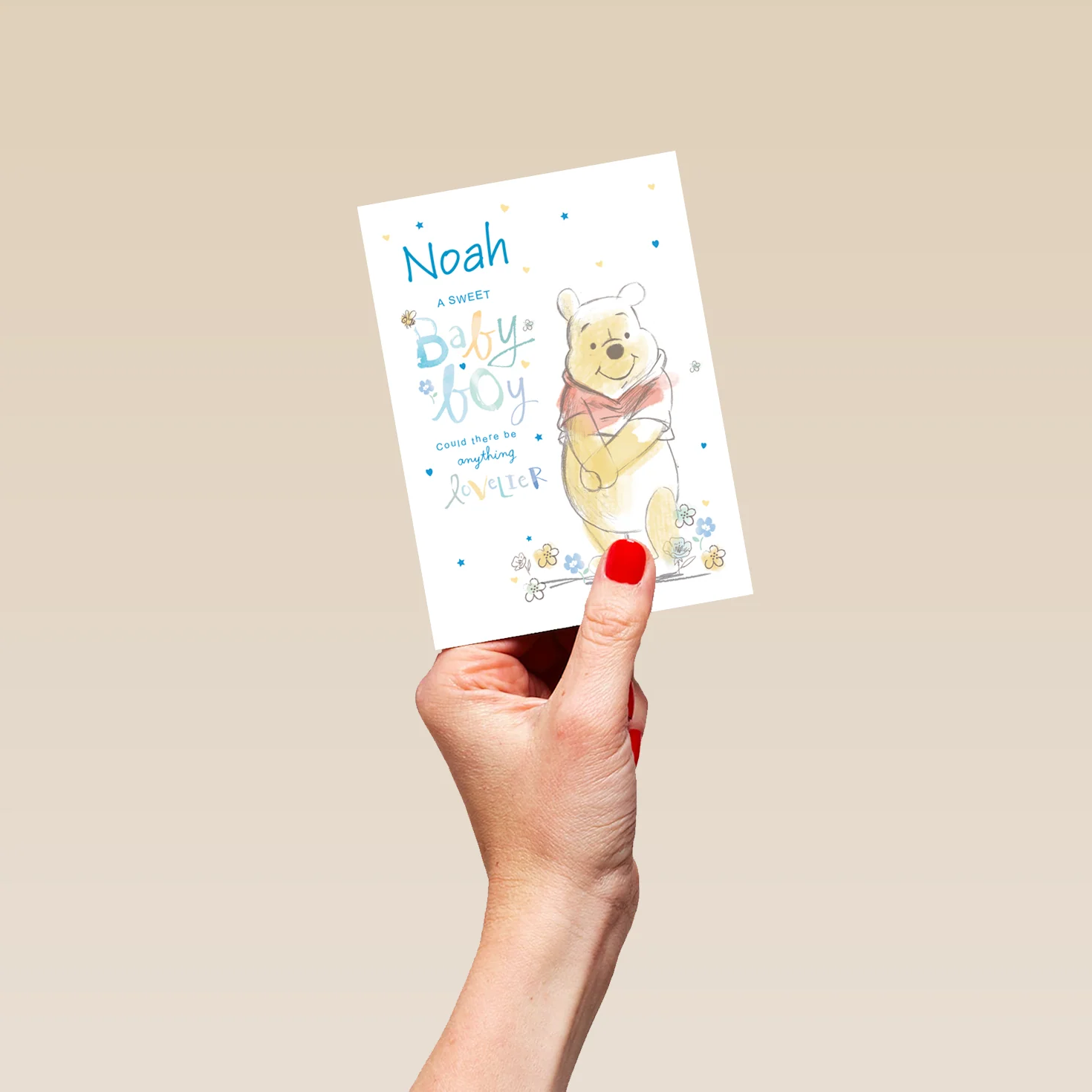 Personalised Disney Winnie The Pooh Card For Baby Boy - Image 4