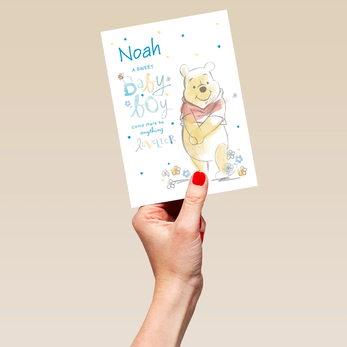 Personalised Disney Winnie The Pooh Card For Baby Boy - Image 5