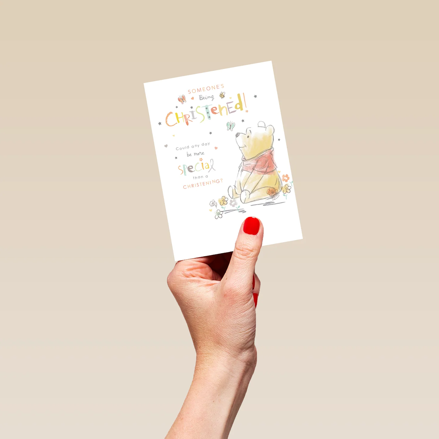 Personalised Disney Winnie the Pooh Christening Card - Image 4