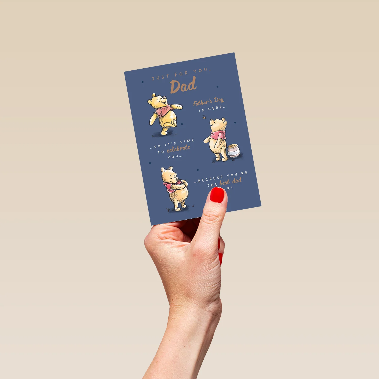 Personalised Disney Winnie-the-Pooh Design Father's Day Card for Dad - Image 4