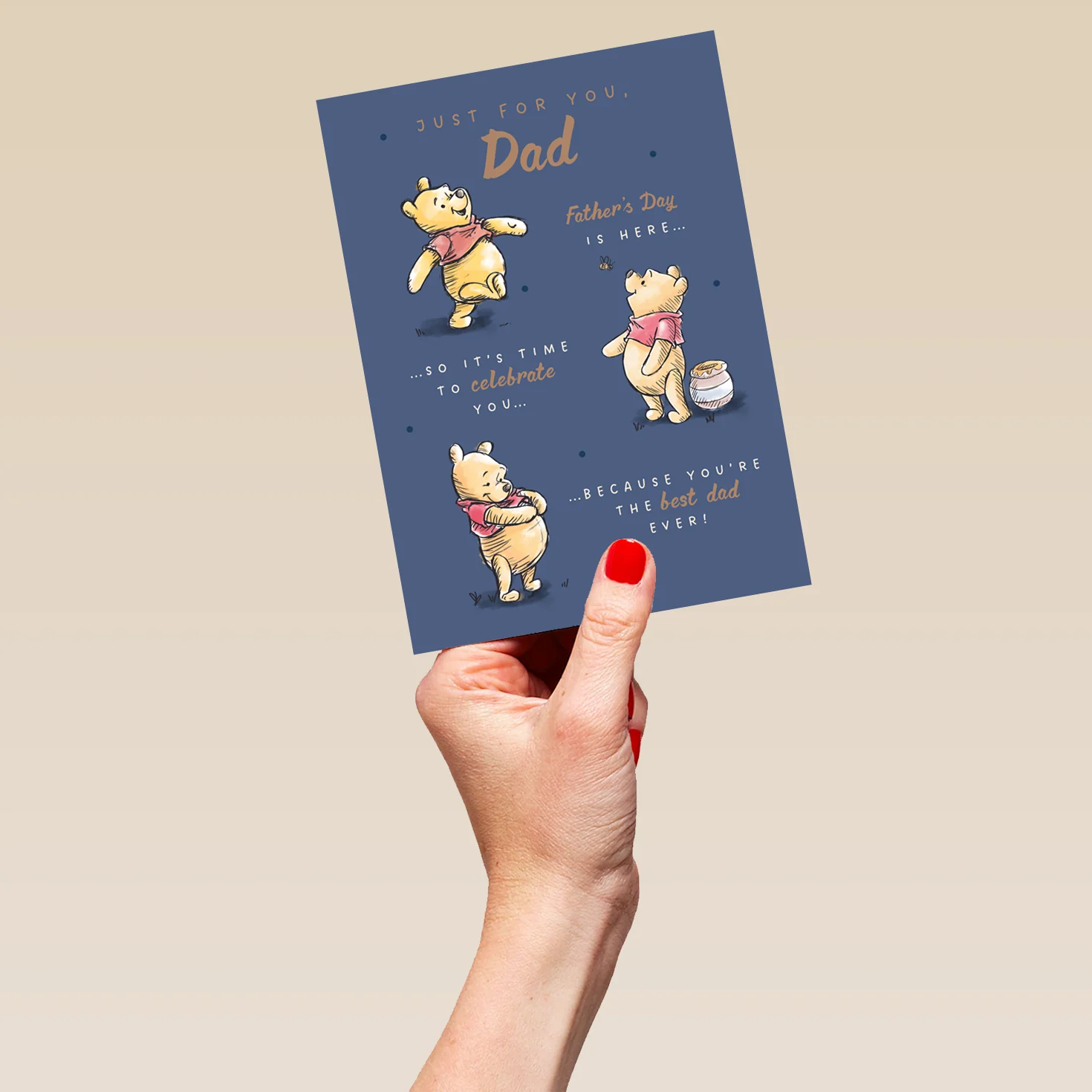 Personalised Disney Winnie-the-Pooh Design Father's Day Card for Dad - Image 5