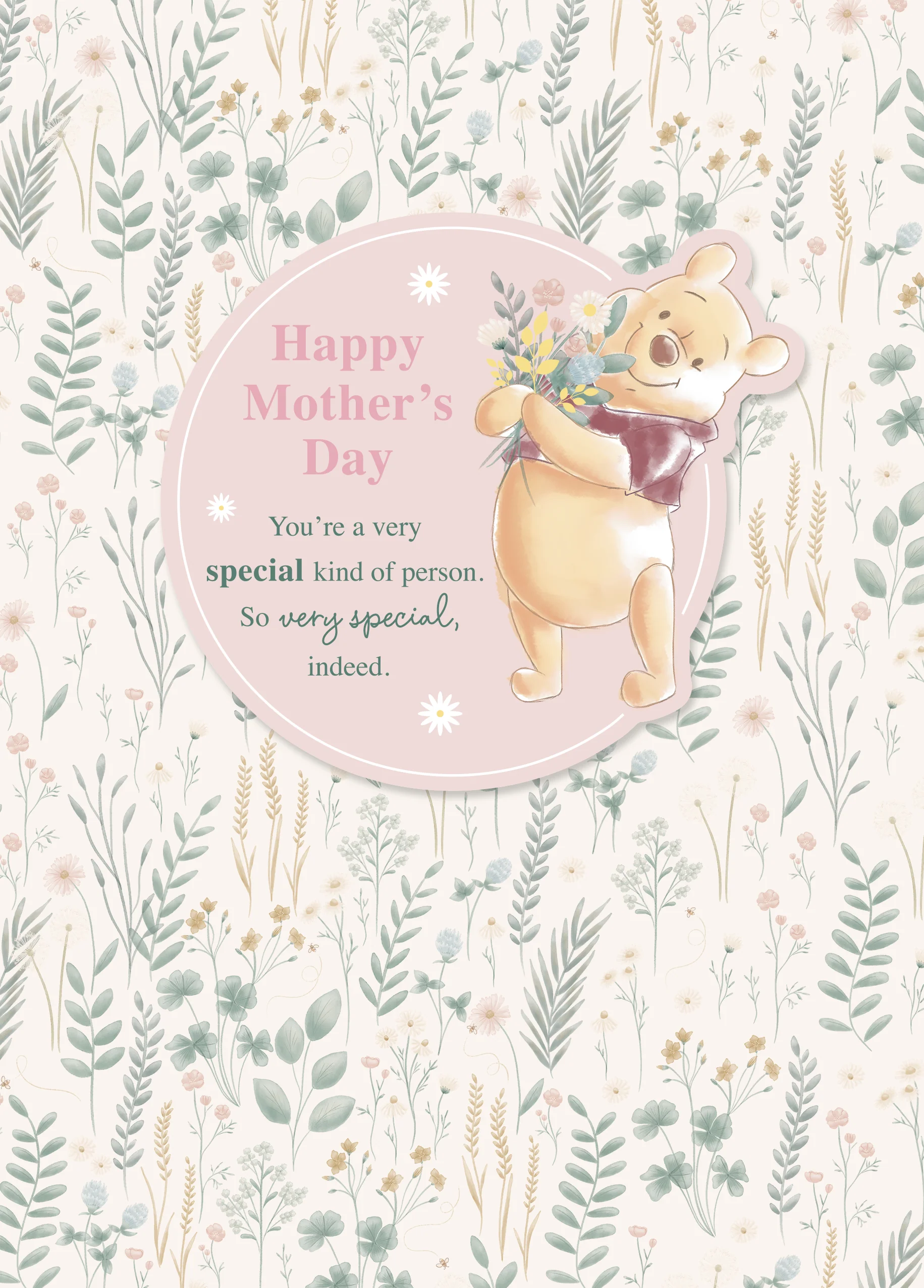 Personalised Disney Winnie The Pooh Mother's Day Card For Someone Special
