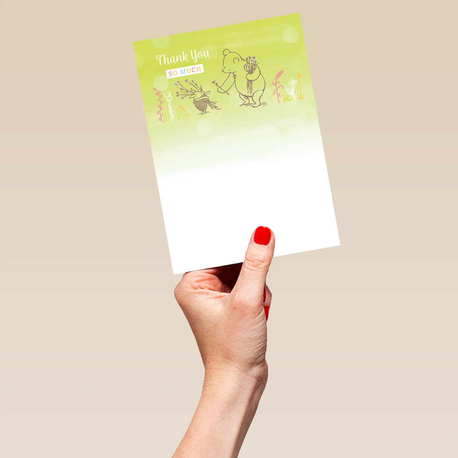 Personalised Disney Winnie the Pooh Thank You Card - Image 5