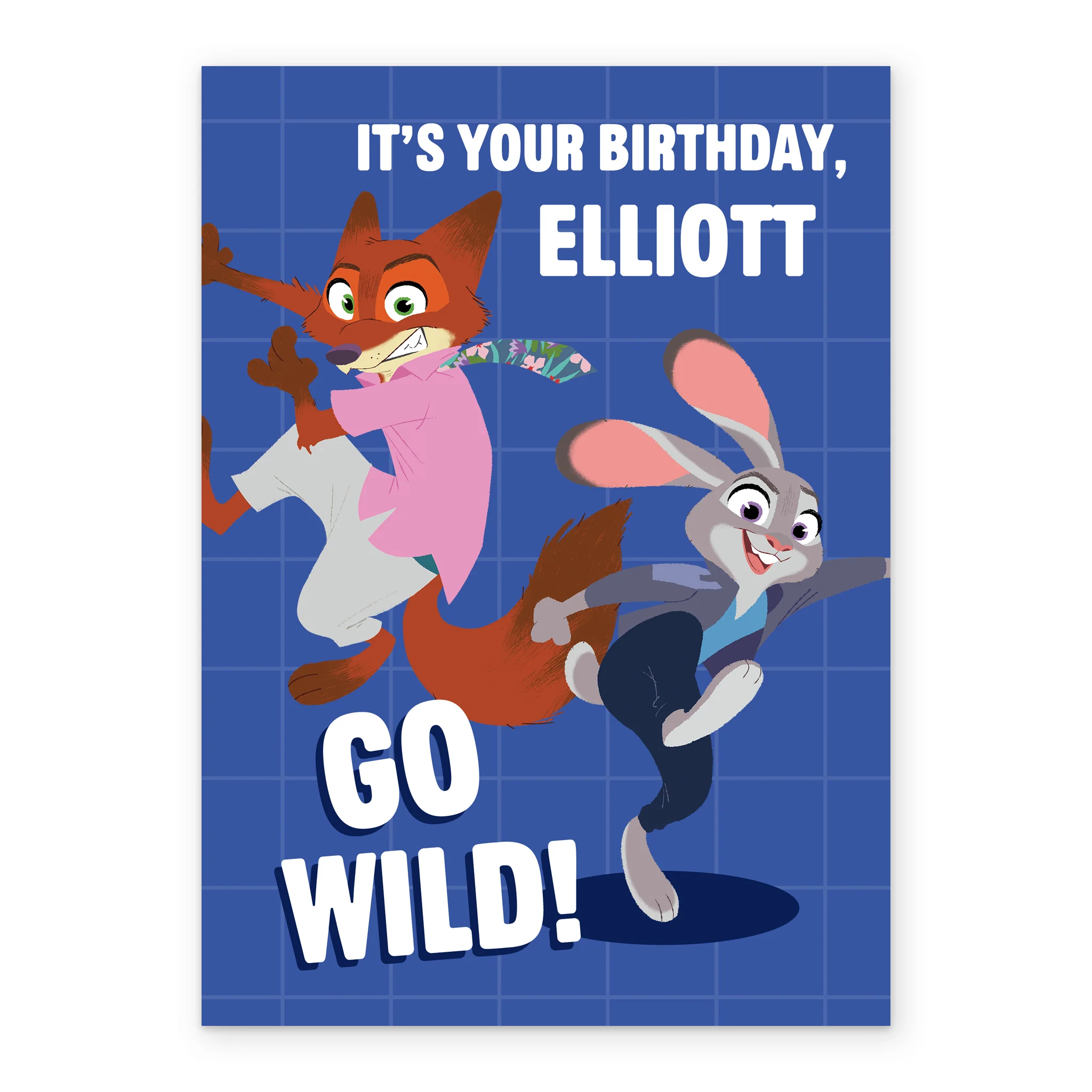 Personalised Disney Zootropolis 'Go Wild' Birthday Card for Kids - Image 2