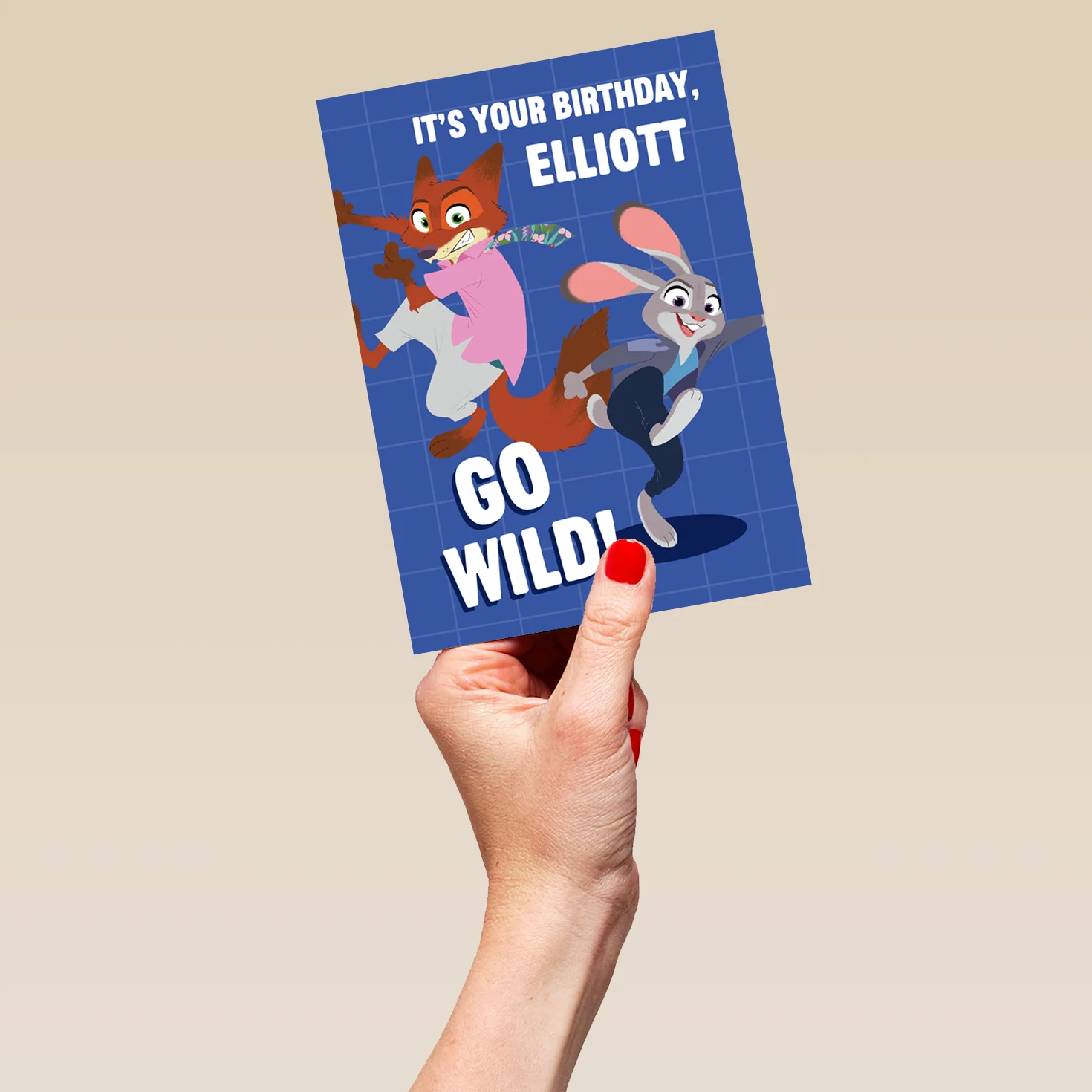 Personalised Disney Zootropolis 'Go Wild' Birthday Card for Kids - Image 5