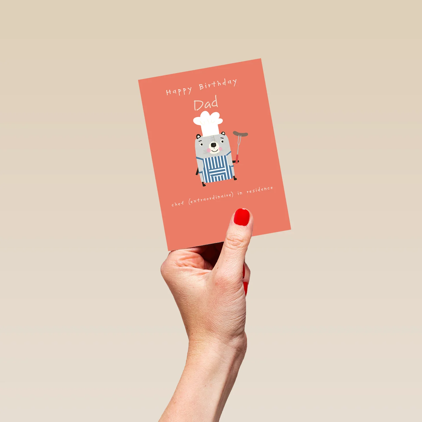 Personalised Dog BBQ Chef Dad Card - Image 4