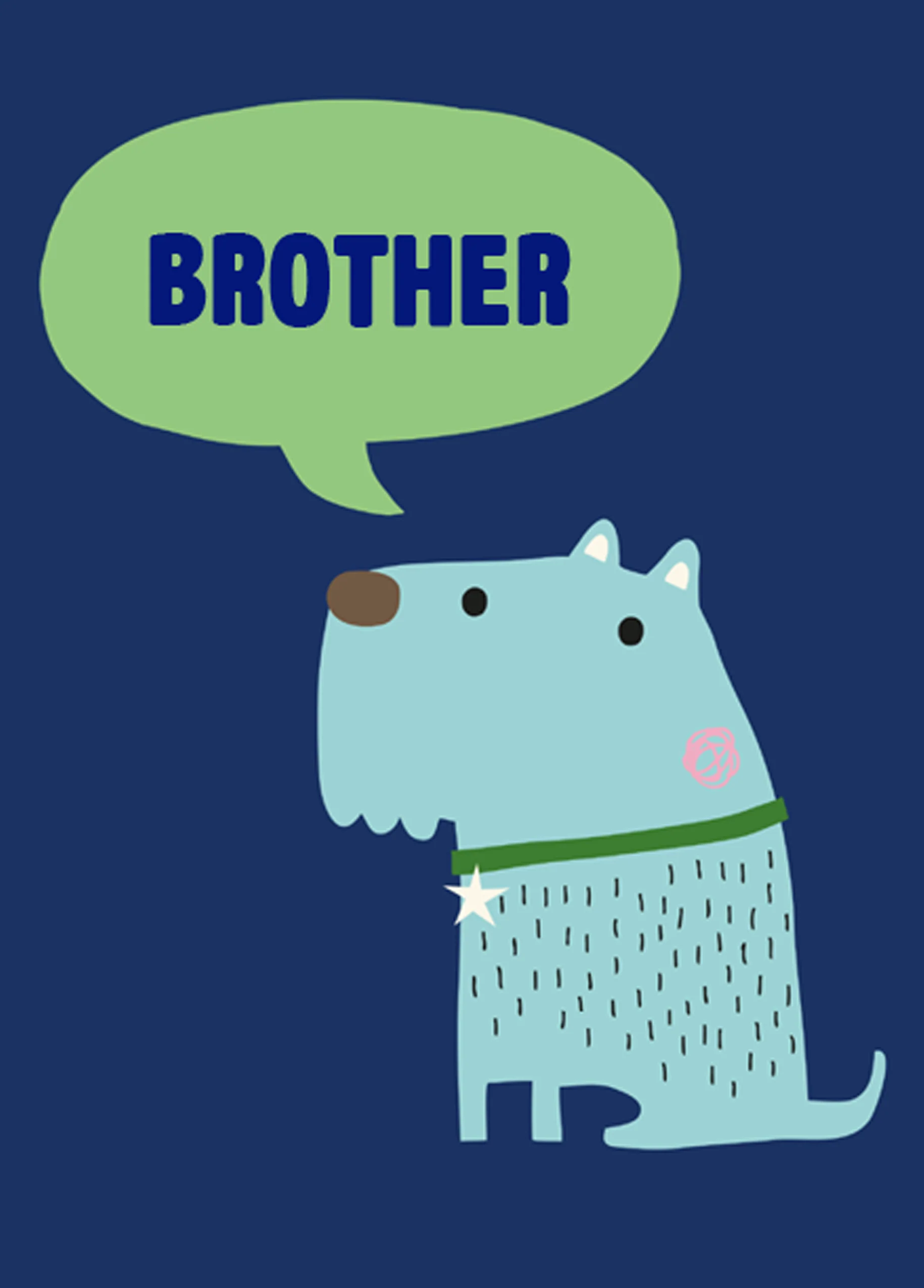 Personalised Dog Birthday Card For Brother