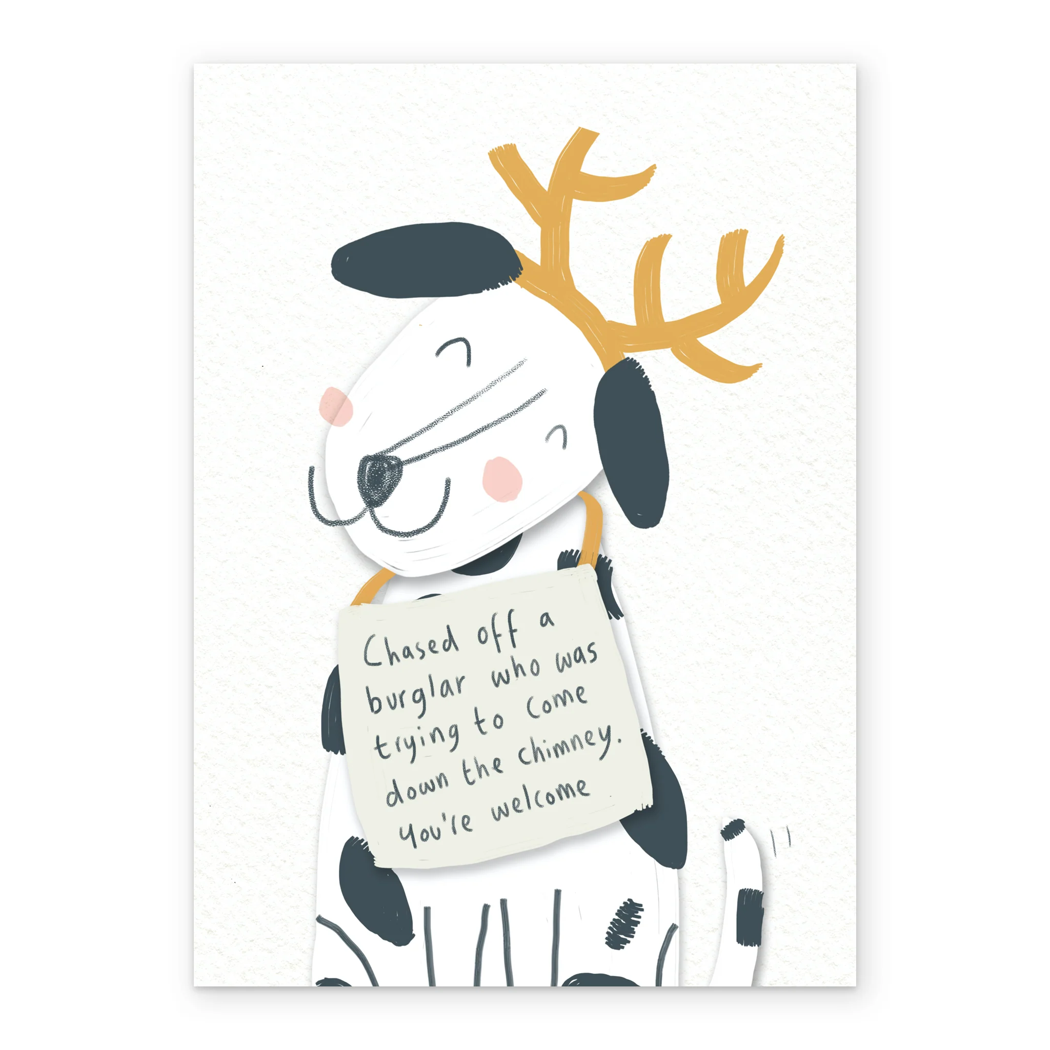 Personalised Dog Shaming Funny Dalmatian Christmas Card - Image 2