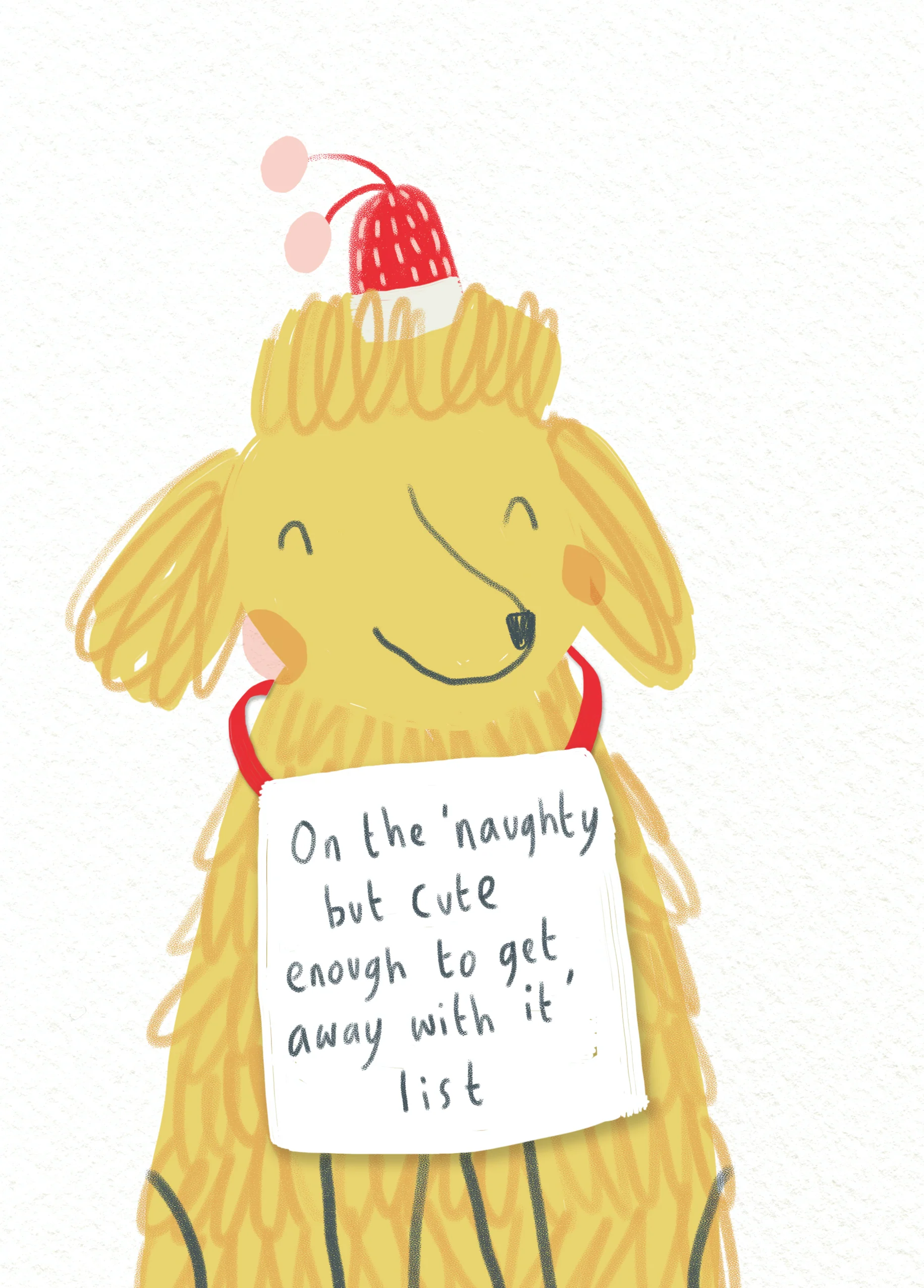 Personalised Dog Shaming Funny Poodle Christmas Card