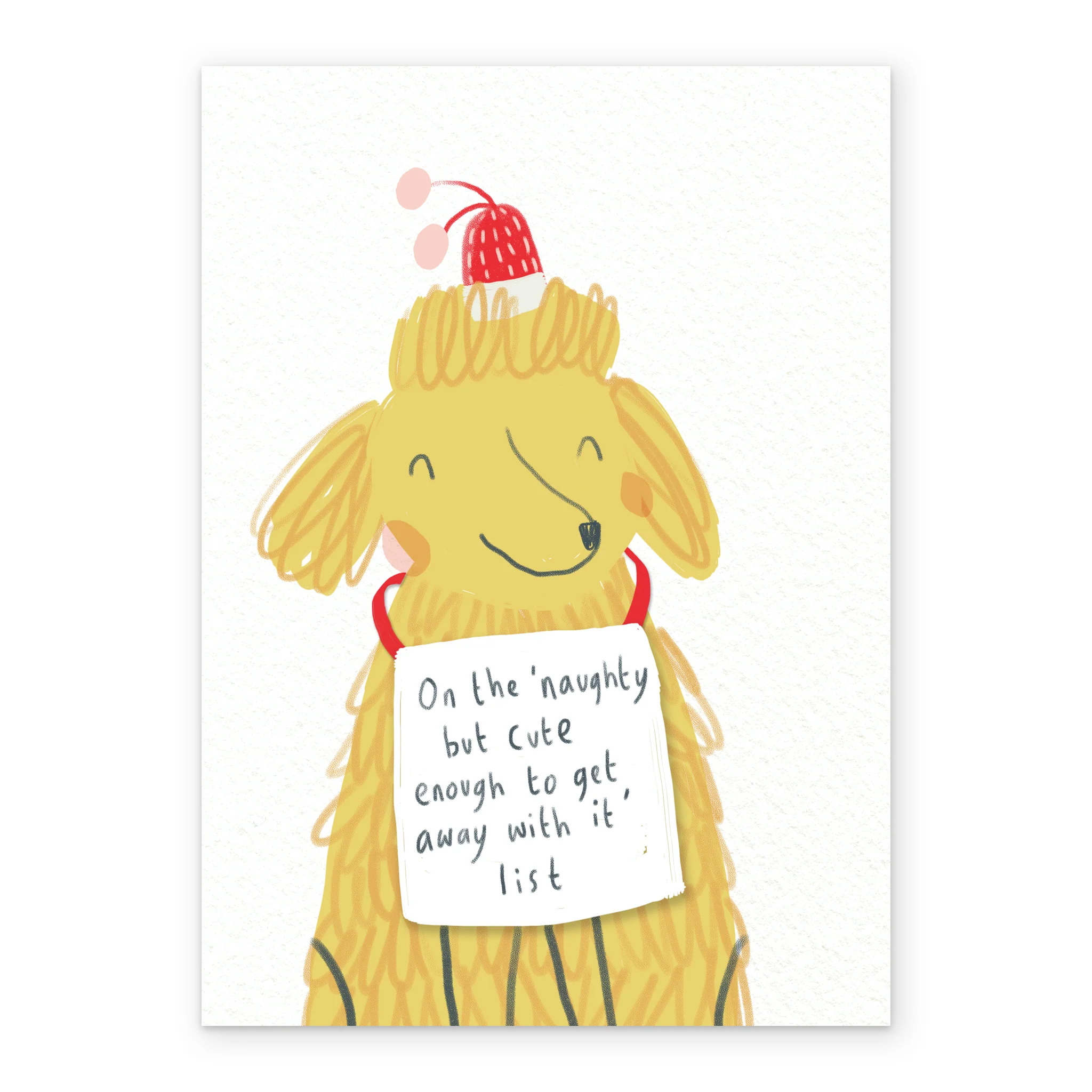 Personalised Dog Shaming Funny Poodle Christmas Card - Image 2
