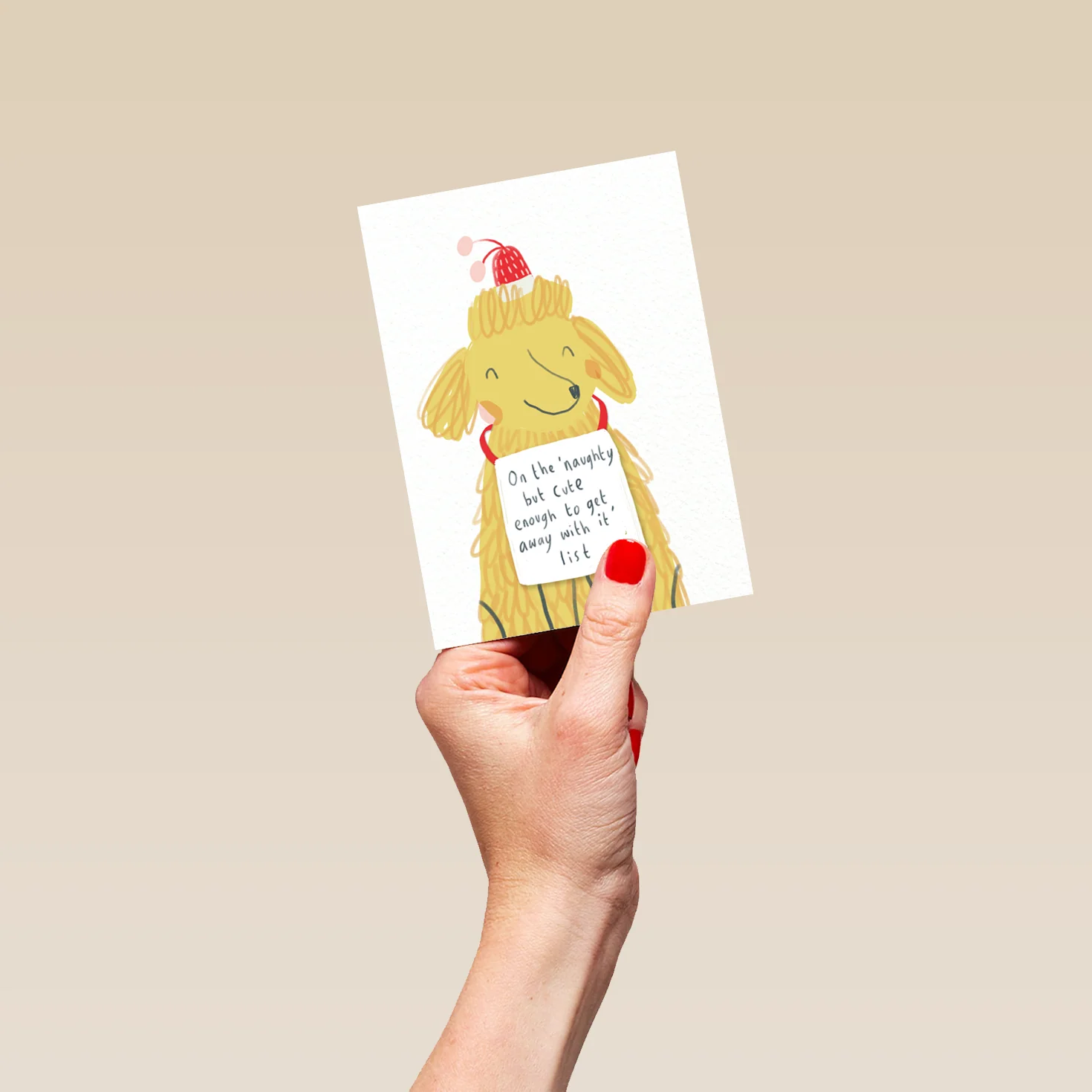 Personalised Dog Shaming Funny Poodle Christmas Card - Image 4