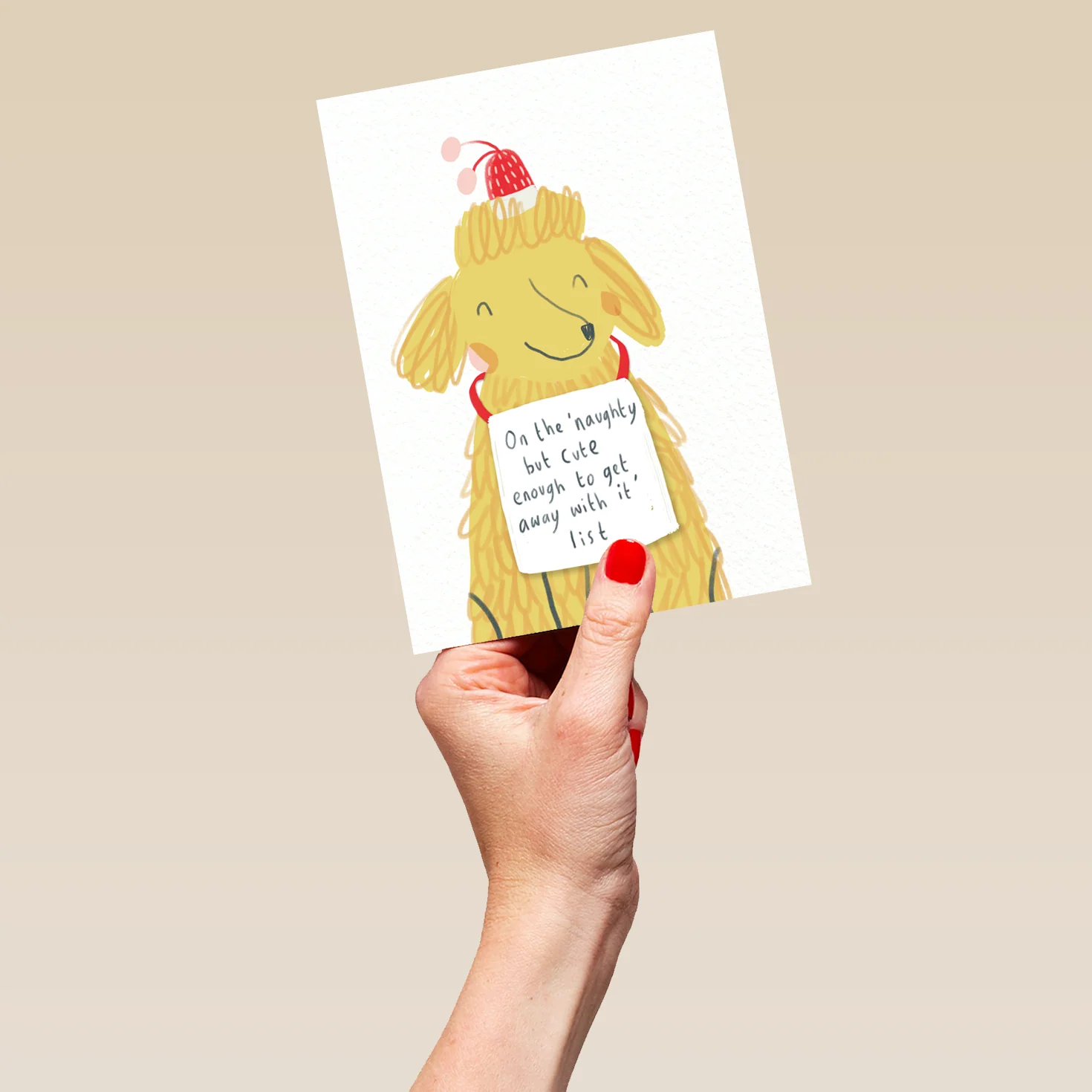 Personalised Dog Shaming Funny Poodle Christmas Card - Image 5