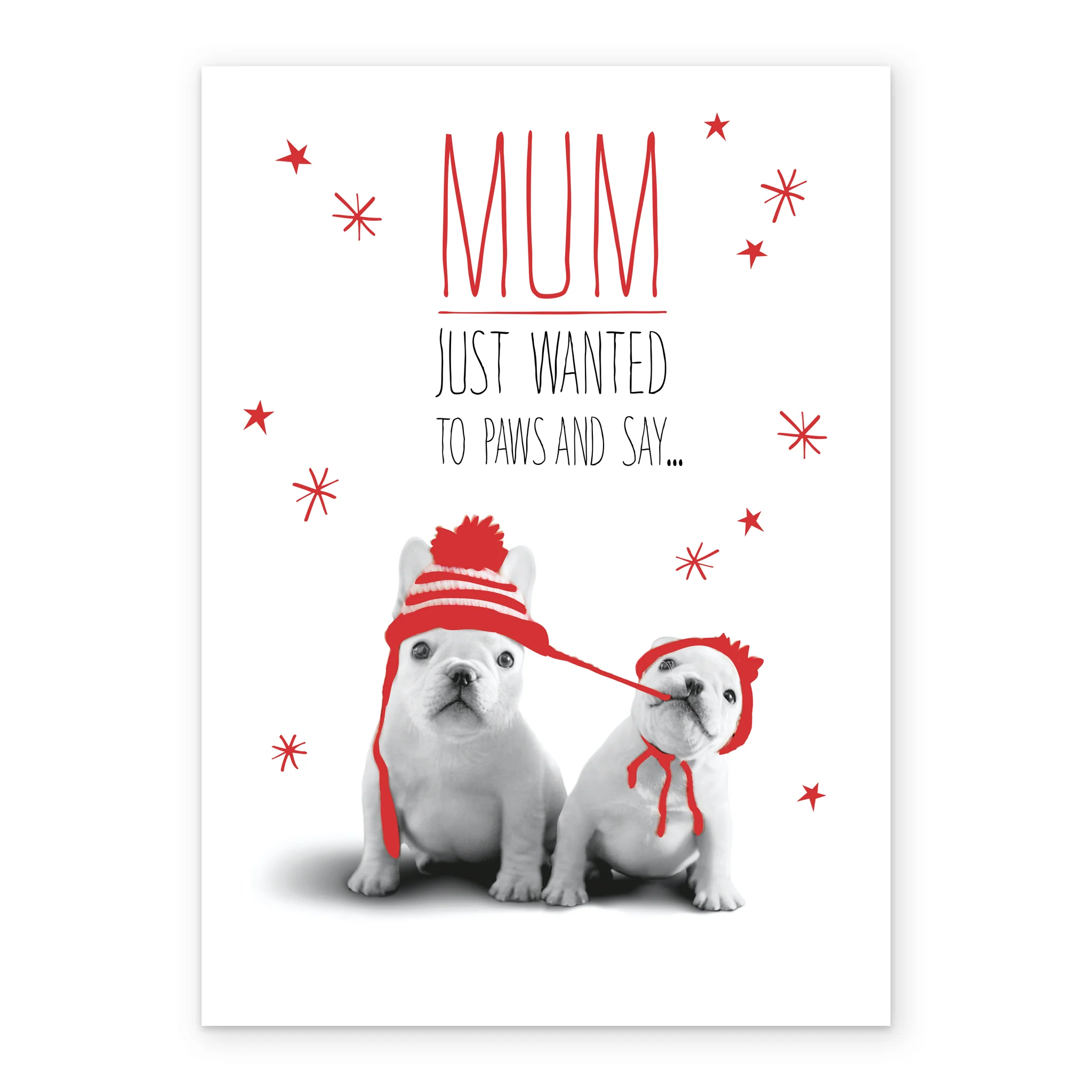 Personalised Dogs & Snowflakes Mum Christmas Card - Image 2