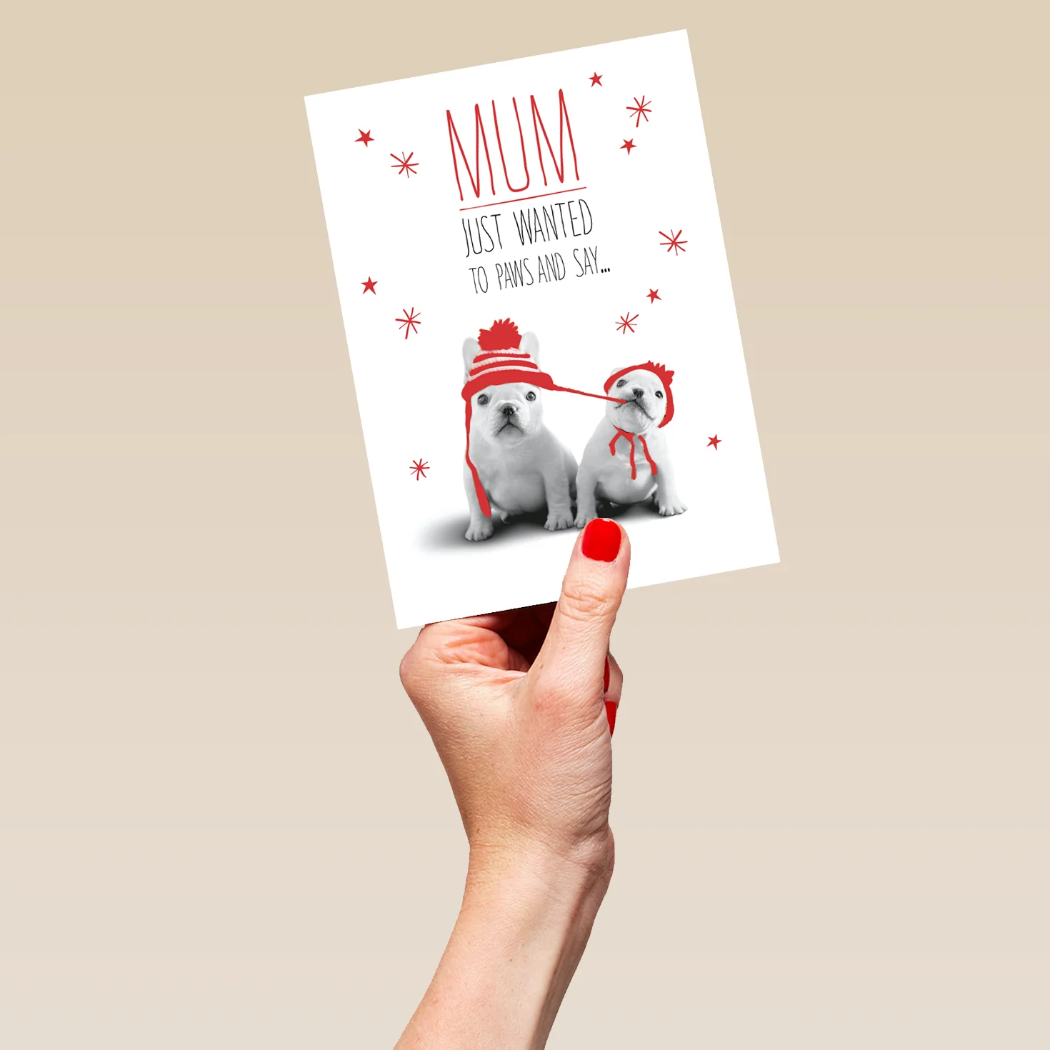 Personalised Dogs & Snowflakes Mum Christmas Card - Image 5