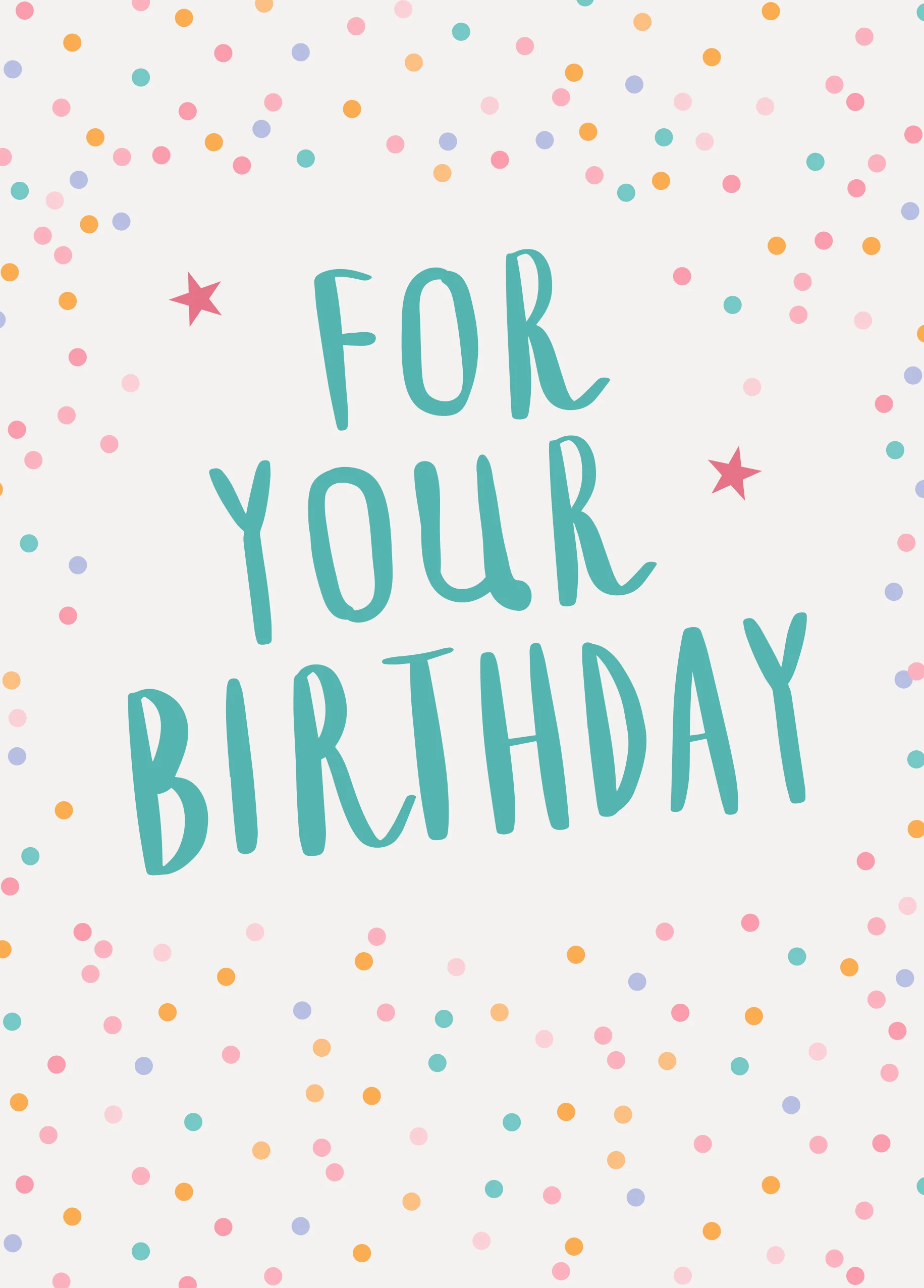 Personalised Dotted Typography For Your Birthday Card