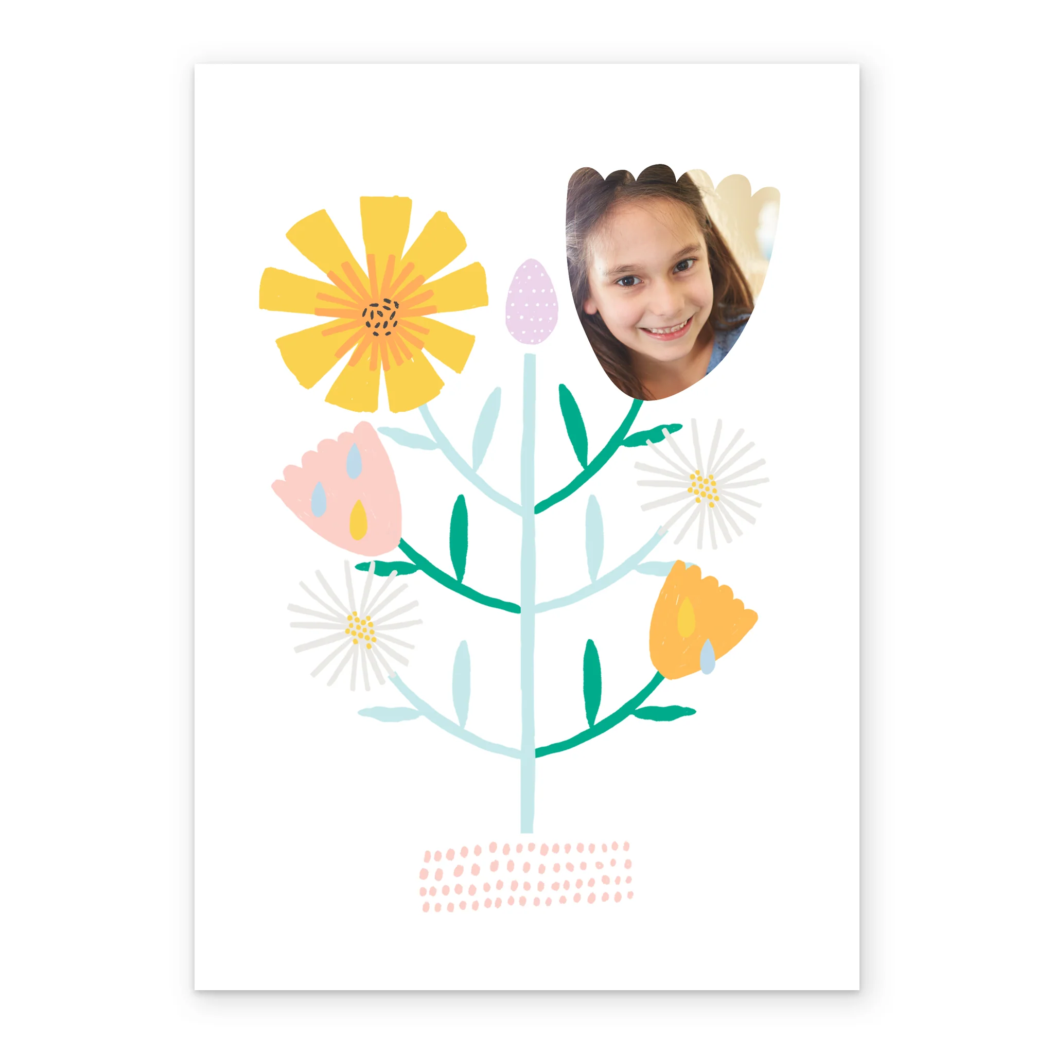Personalised Easter Flowers Photo Upload Easter Card - Image 2