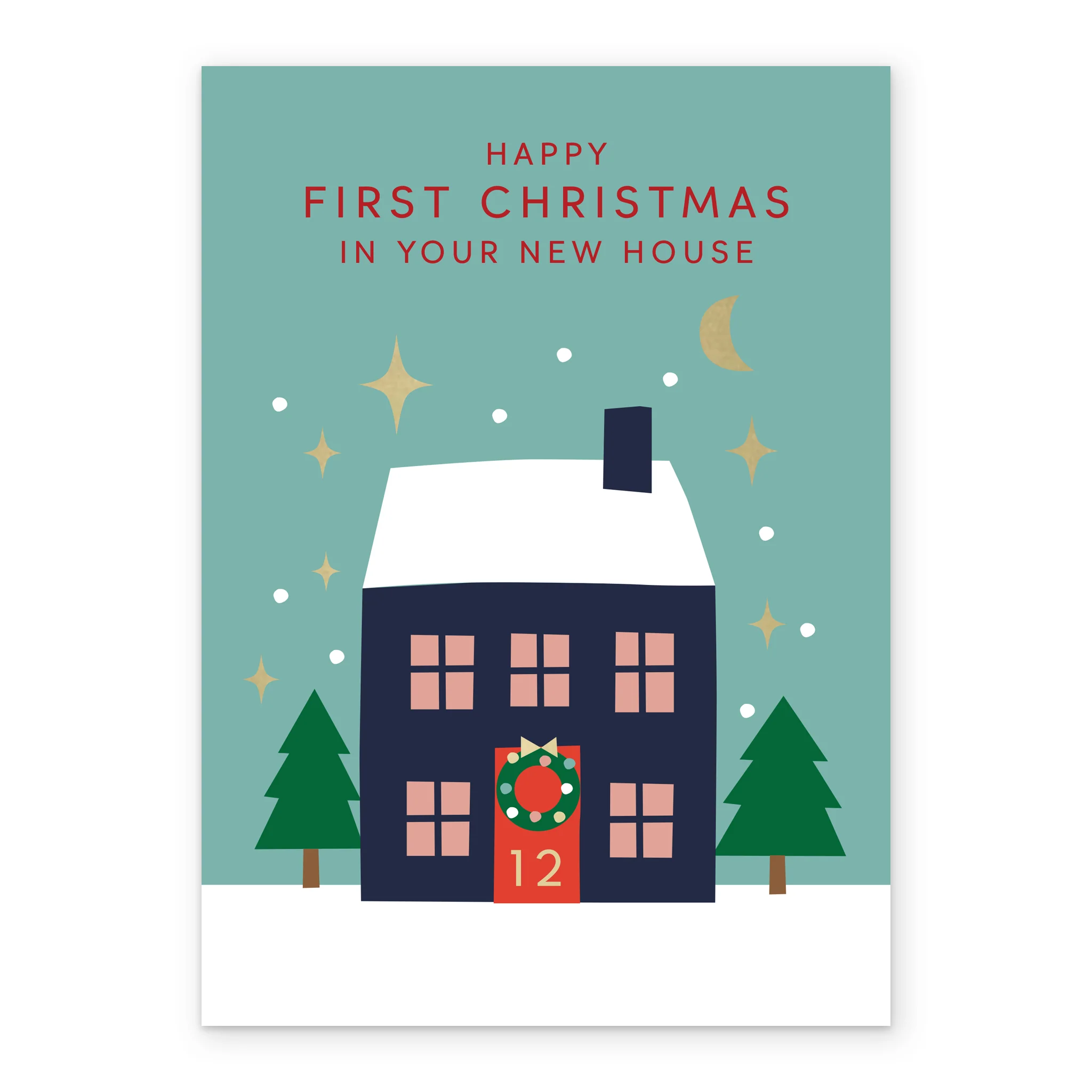 Personalised Editable '1st Christmas in Your New Home' Christmas Card - Image 2