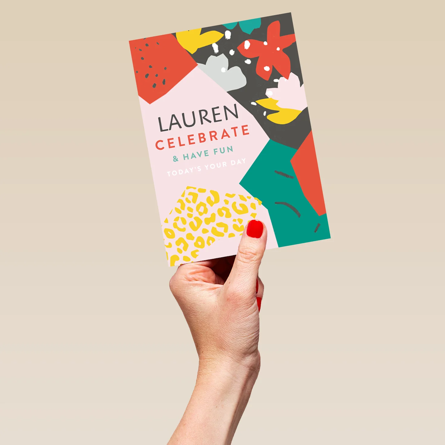 Personalised Editable Abstract Pattern Birthday Card - Image 5