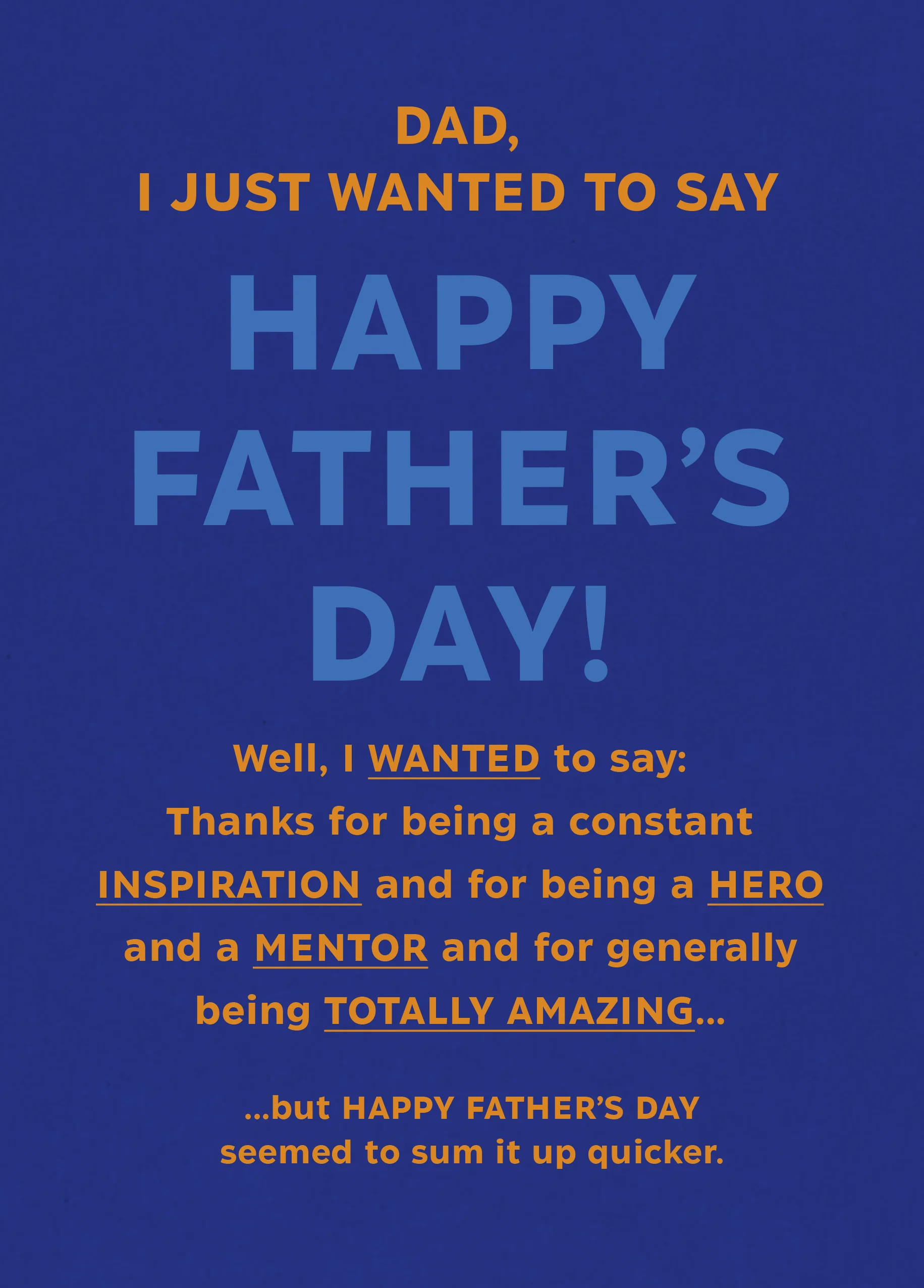 Personalised & Editable Andy's Man Club Heartfelt Script Father's Day Card