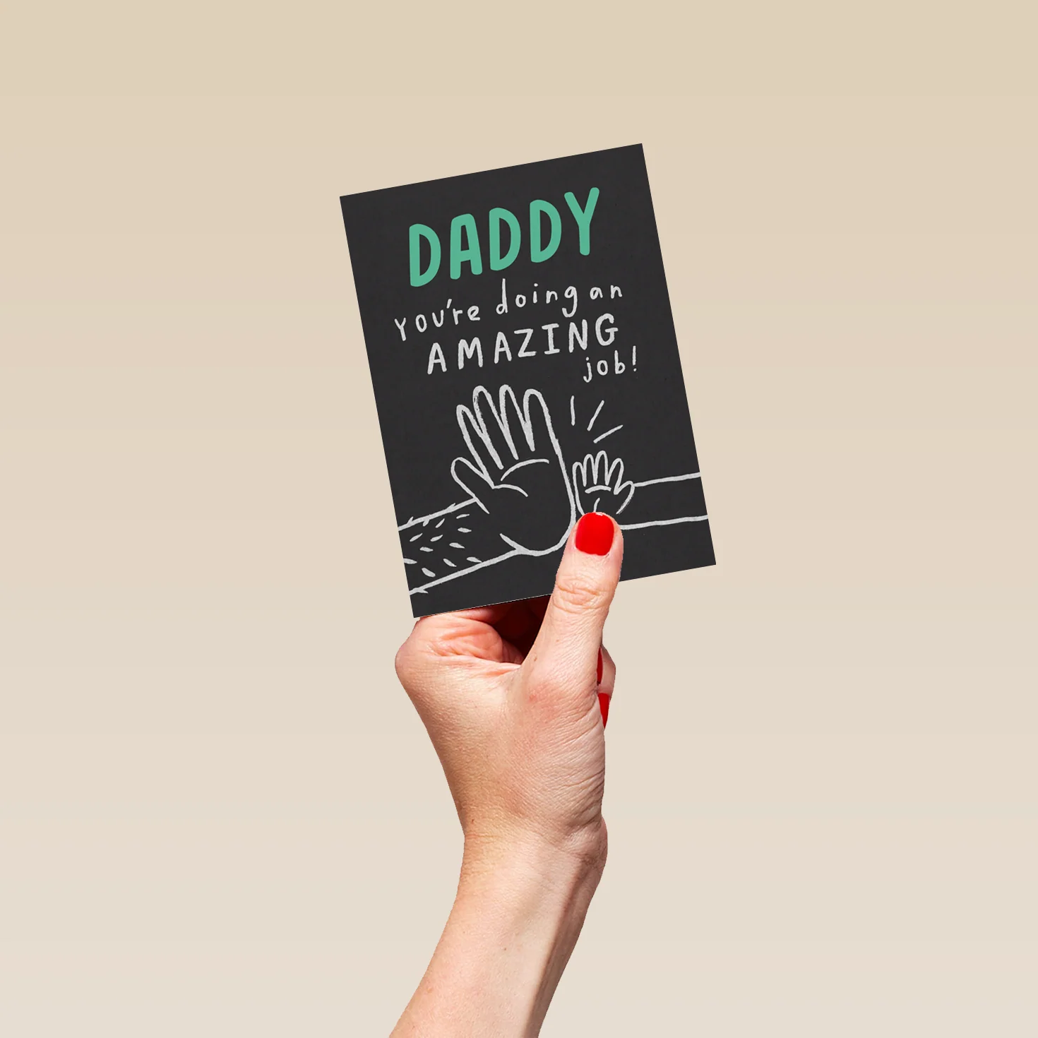 Personalised & Editable Andy's Man Club High Five Daddy Birthday Card - Image 4