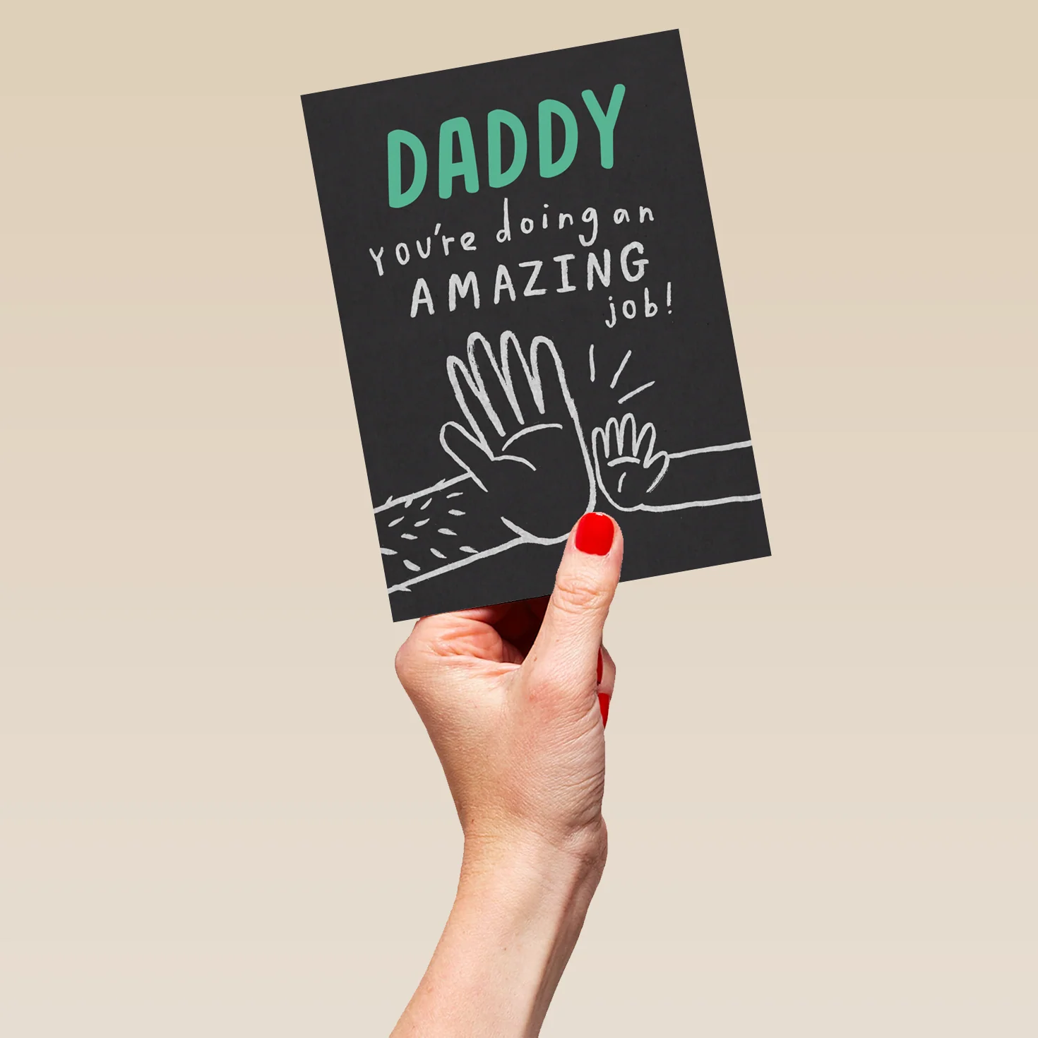 Personalised & Editable Andy's Man Club High Five Daddy Birthday Card - Image 5