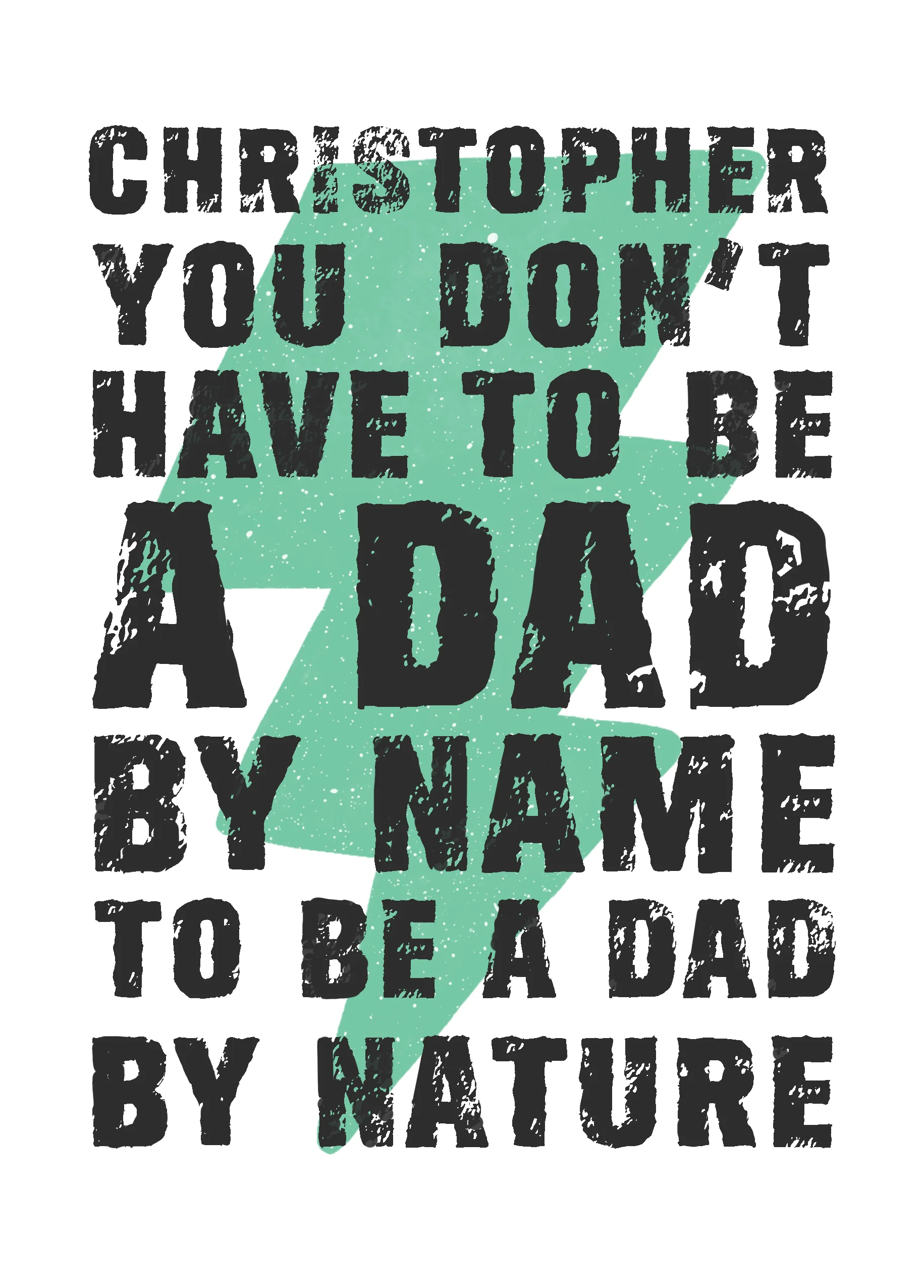 Personalised & Editable Andy's Man Club Lightning Bolt Like A Dad Father's Day Card
