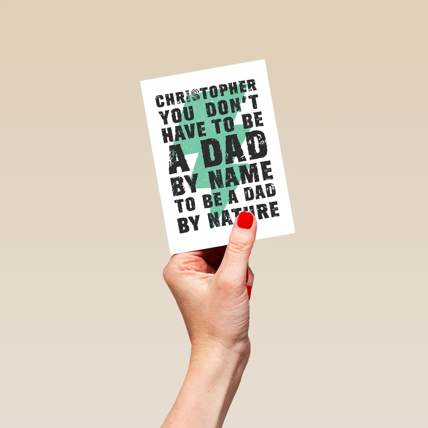 Personalised & Editable Andy's Man Club Lightning Bolt Like A Dad Father's Day Card - Image 4