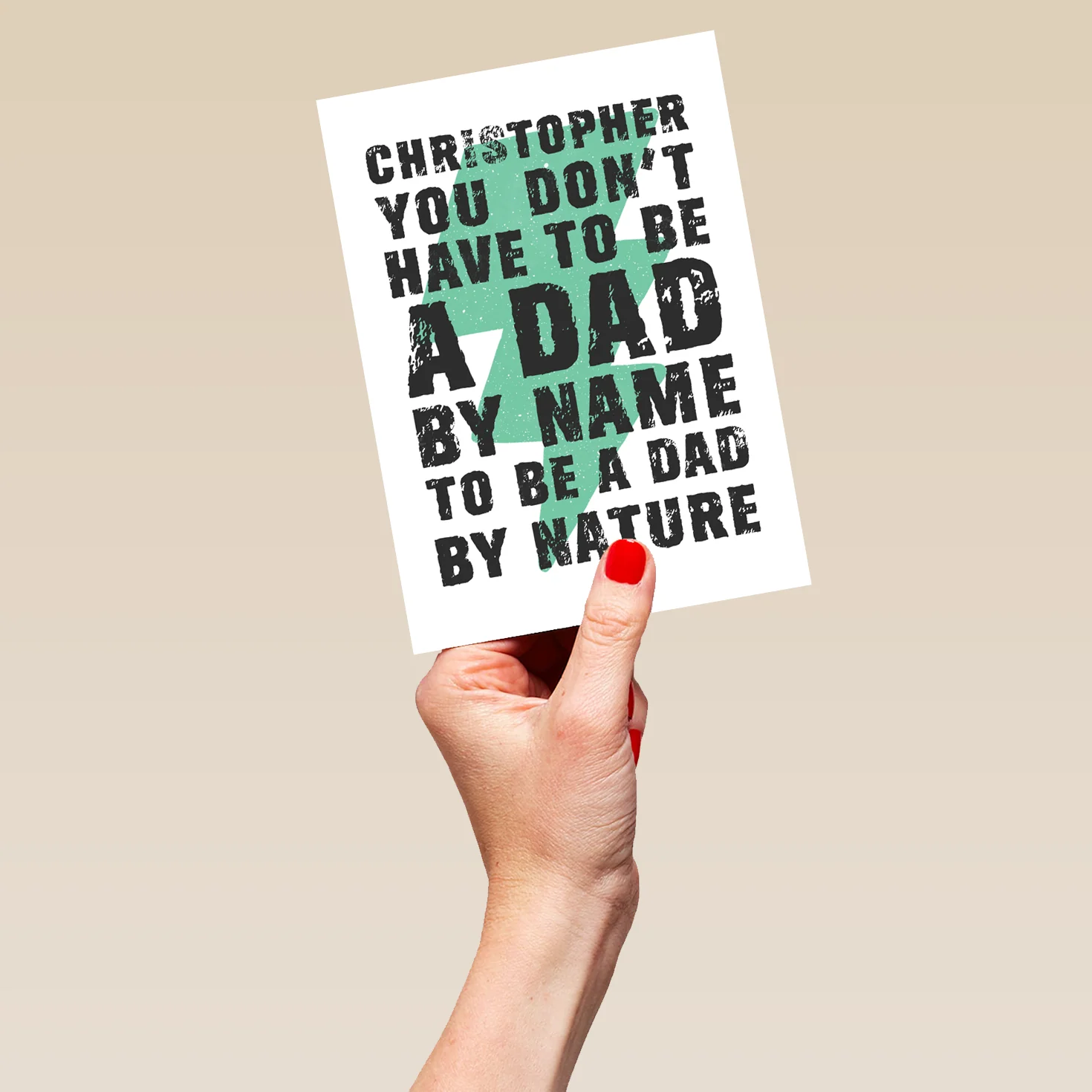 Personalised & Editable Andy's Man Club Lightning Bolt Like A Dad Father's Day Card - Image 5