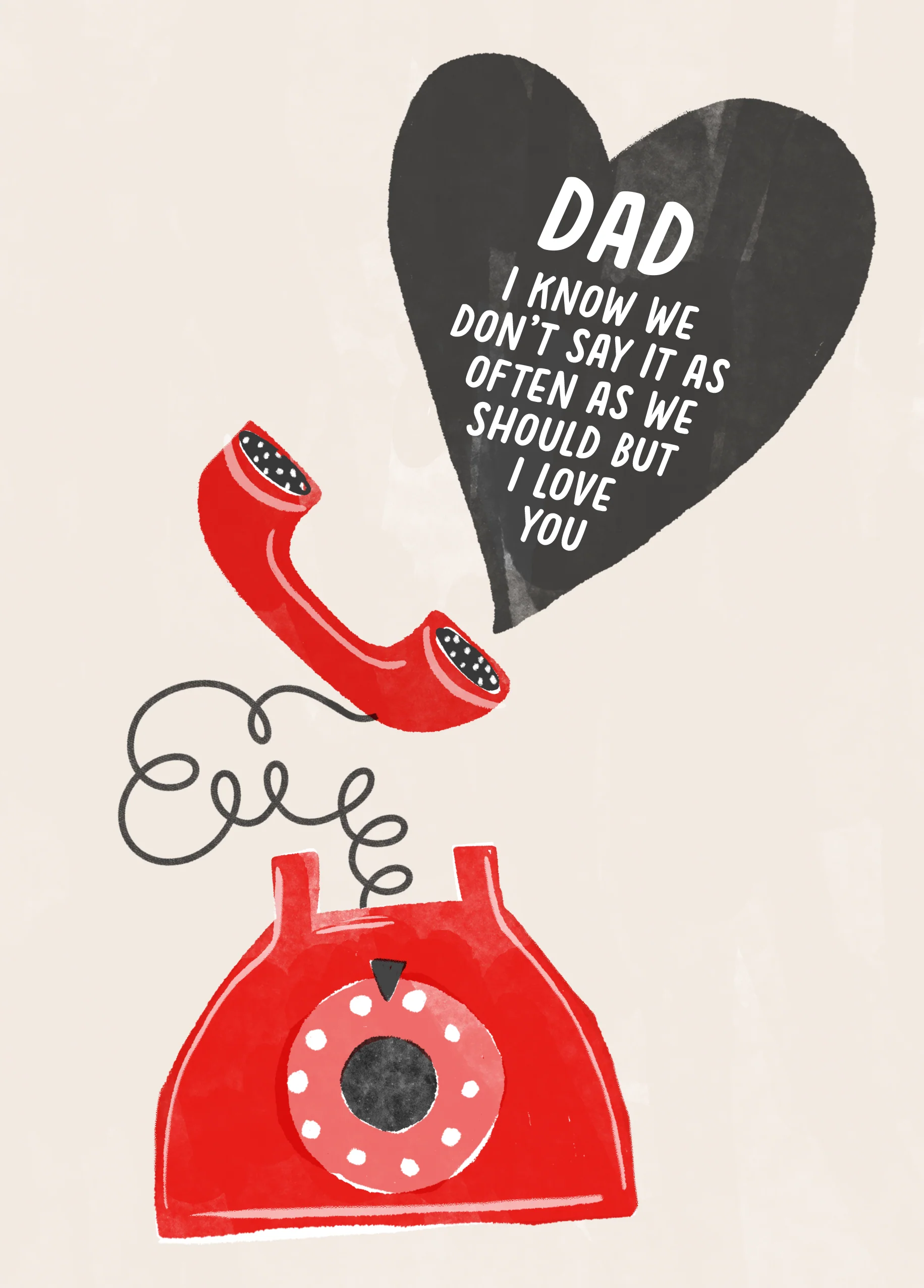 Personalised & Editable Andy's Man Club Red Telephone Dad Birthday Card