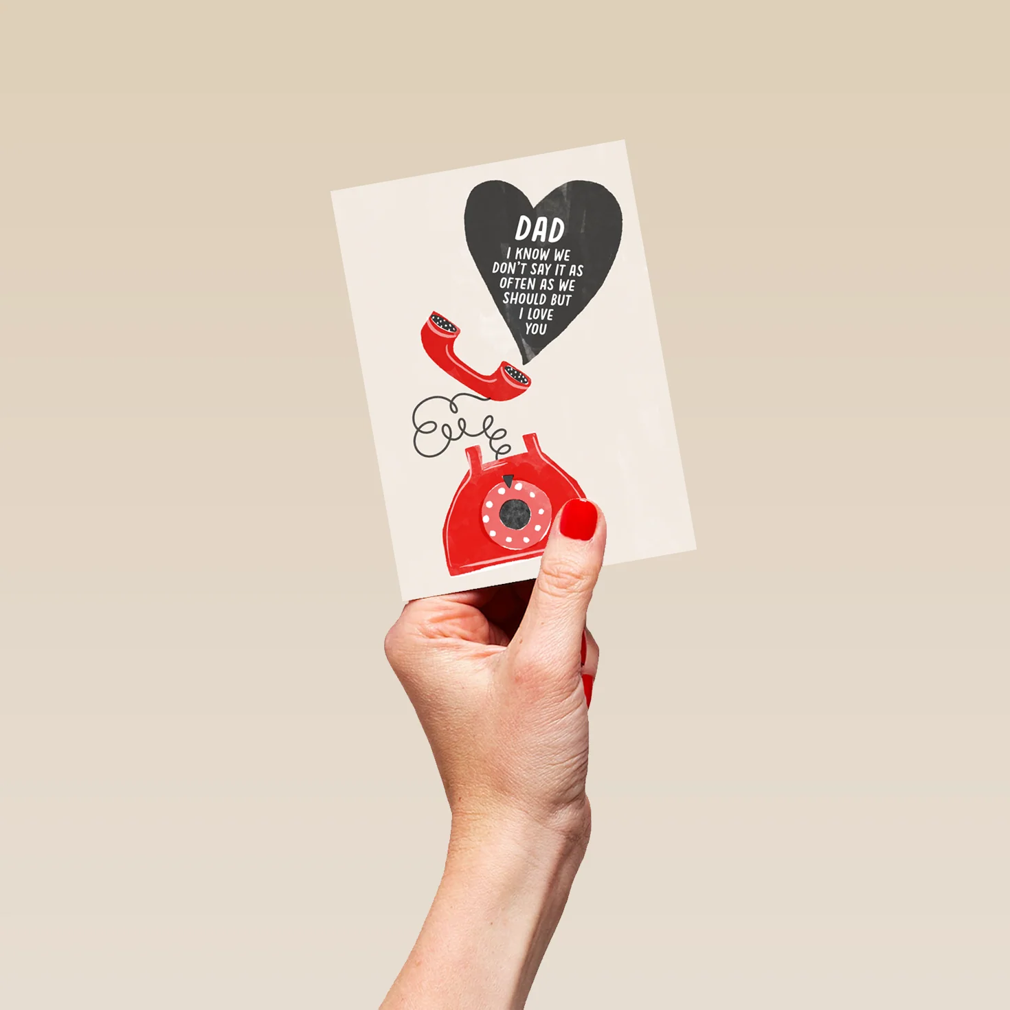 Personalised & Editable Andy's Man Club Red Telephone Dad Birthday Card - Image 4