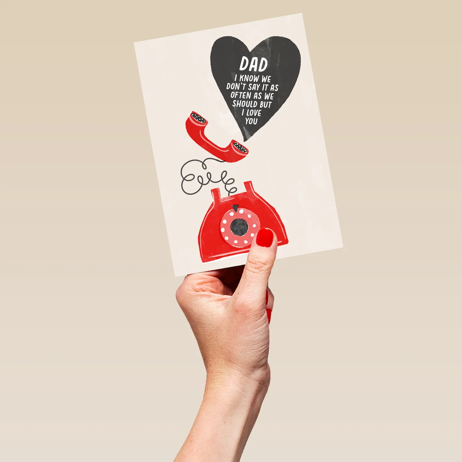 Personalised & Editable Andy's Man Club Red Telephone Dad Birthday Card - Image 5