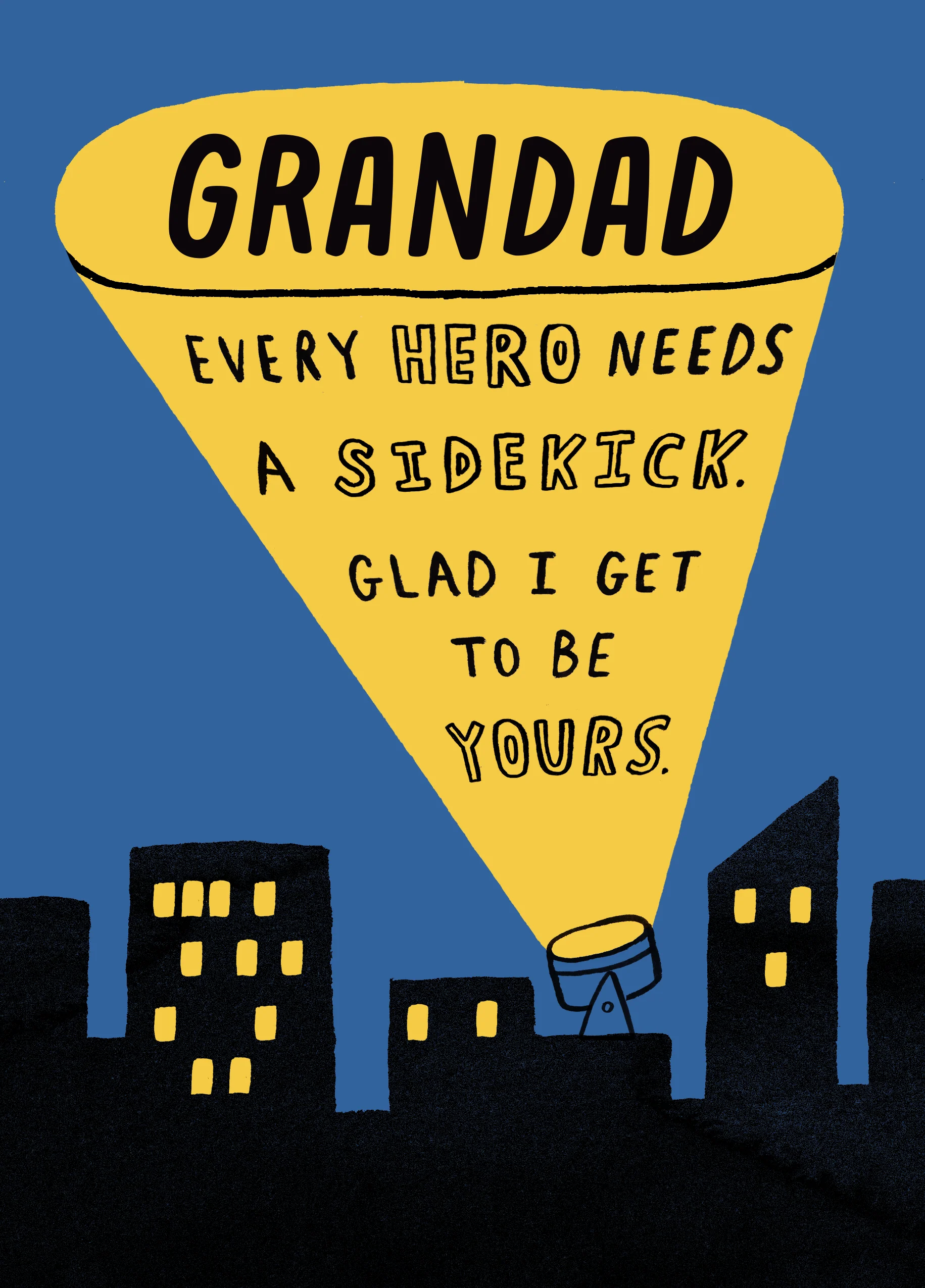 Personalised Editable Andy's Man Club Superhero Grandad Birthday Card