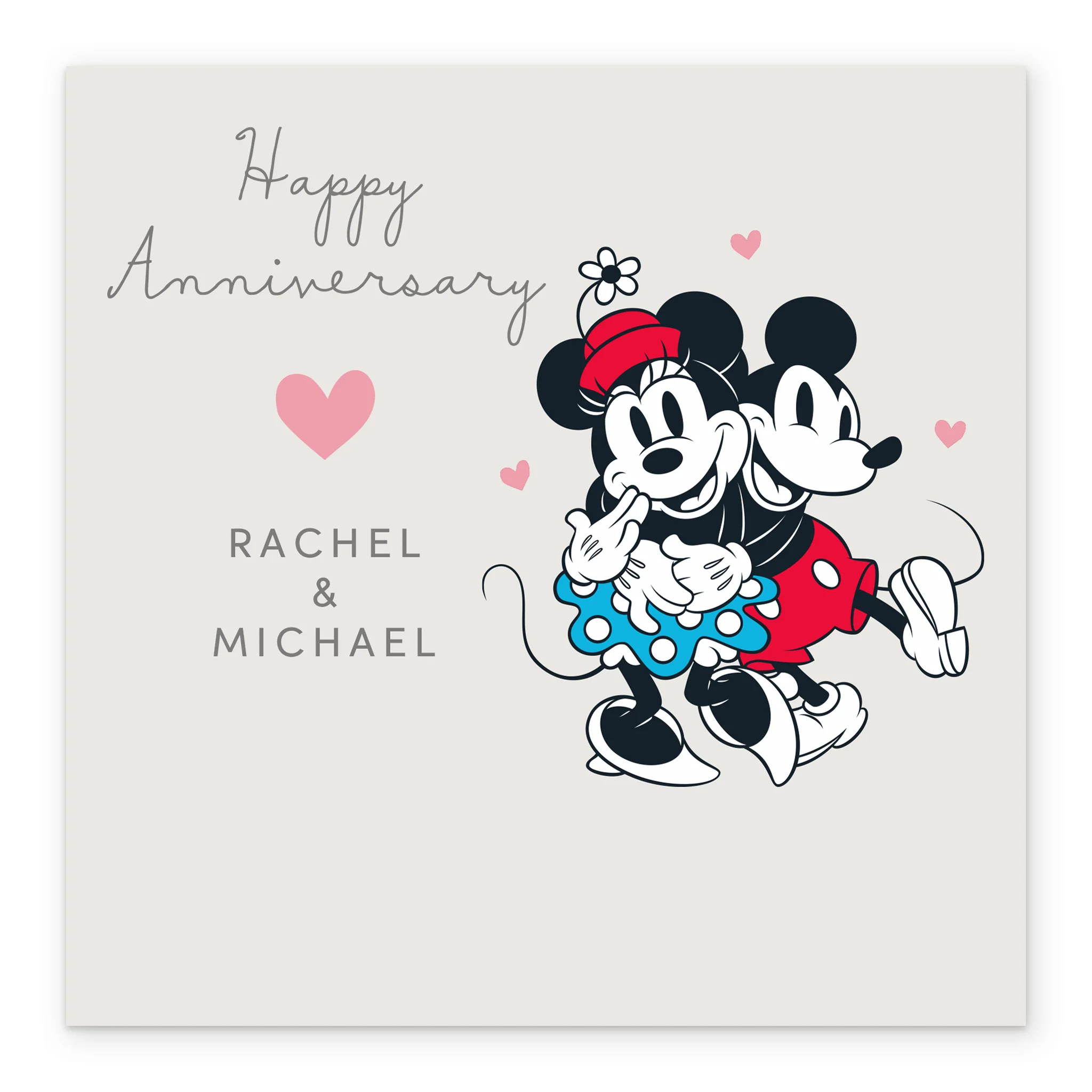 Personalised Editable Anniversary Card - Disney Mickey & Minnie Mouse Design - Image 2