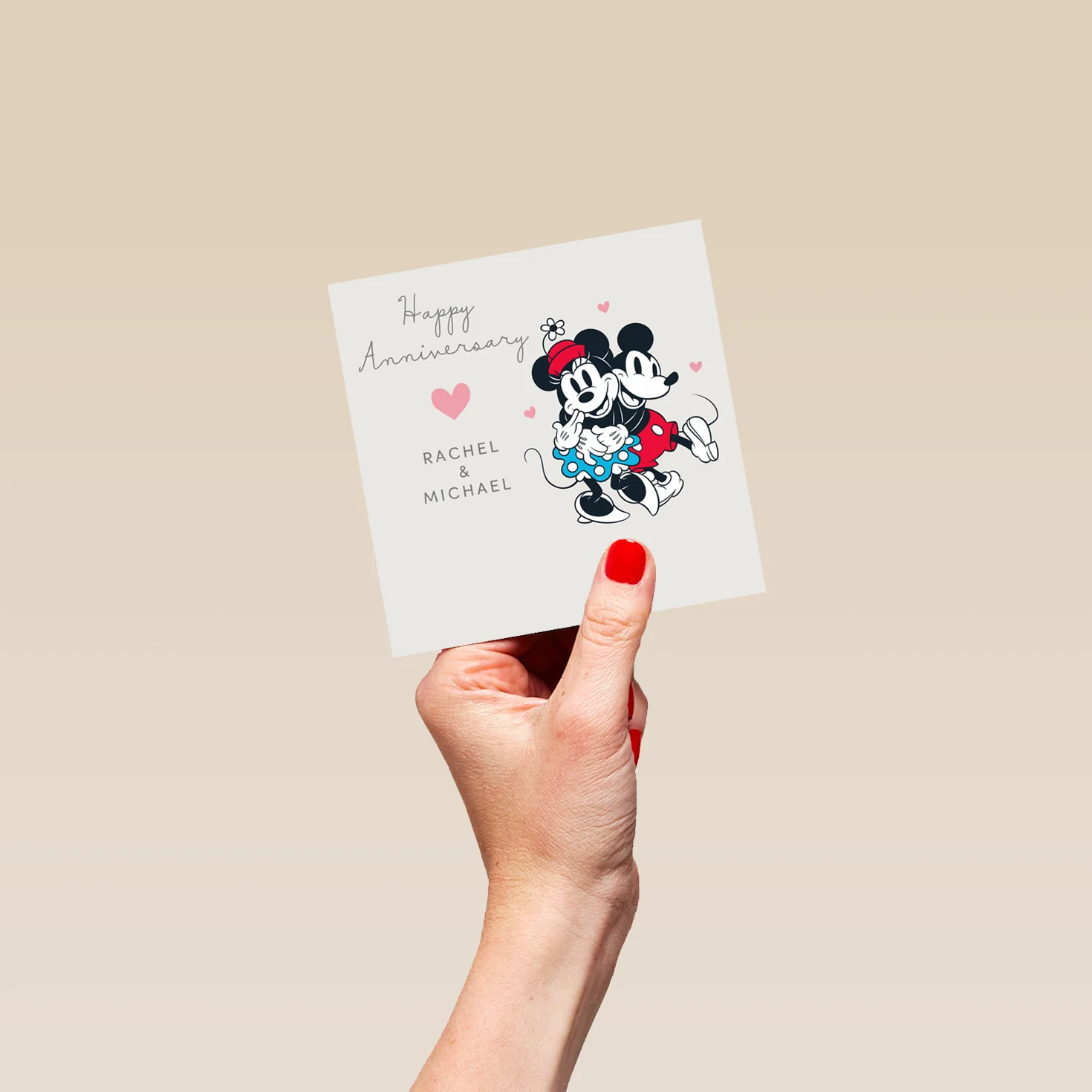 Personalised Editable Anniversary Card - Disney Mickey & Minnie Mouse Design - Image 4