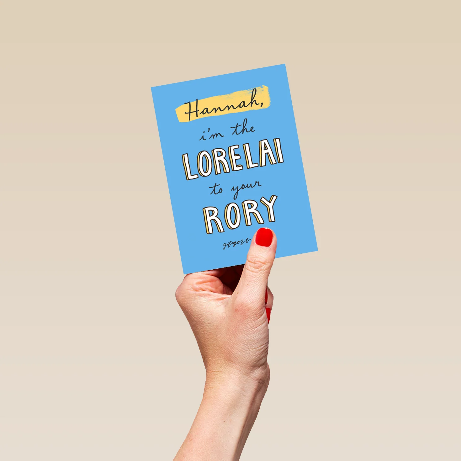 Personalised Editable Any Occasion Card - Blue Gilmore Girls Design - Image 4