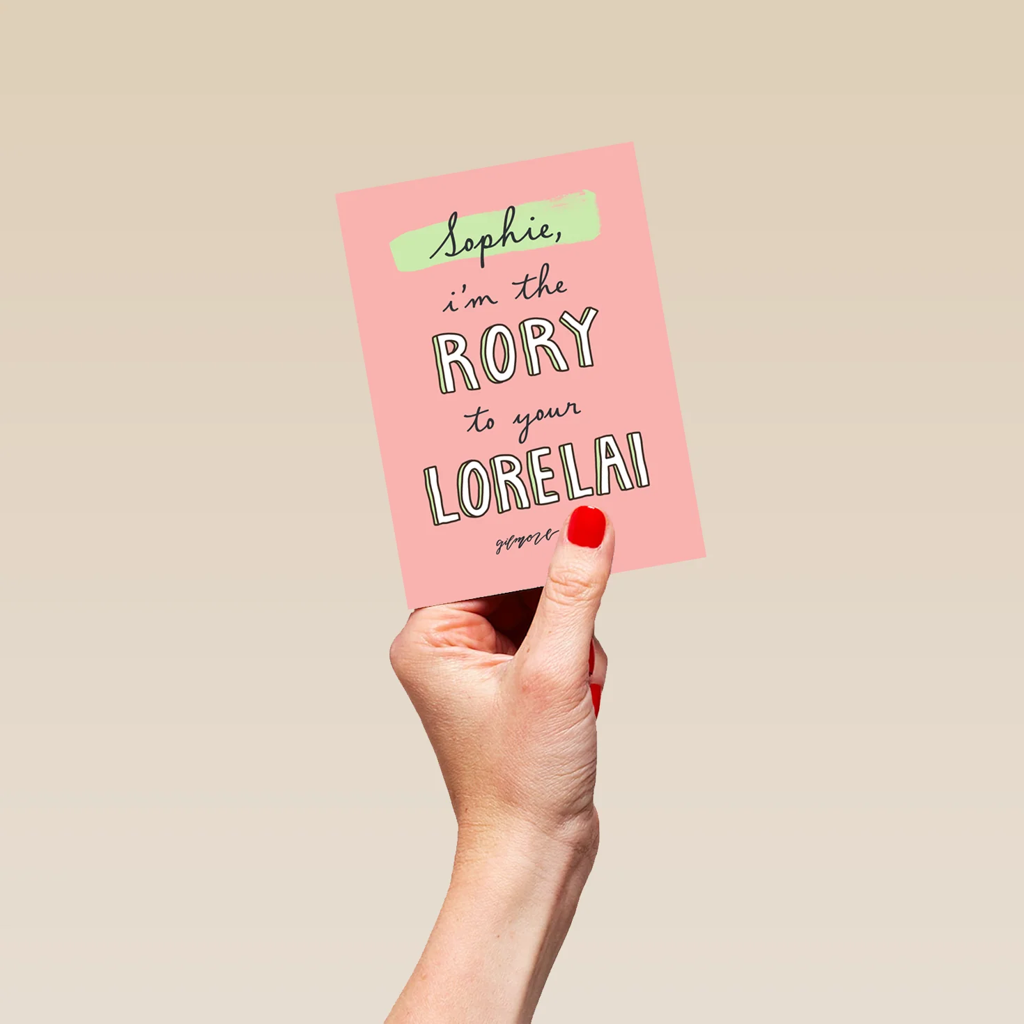 Personalised Editable Any Occasion Card - Pink Gilmore Girls Design - Image 4