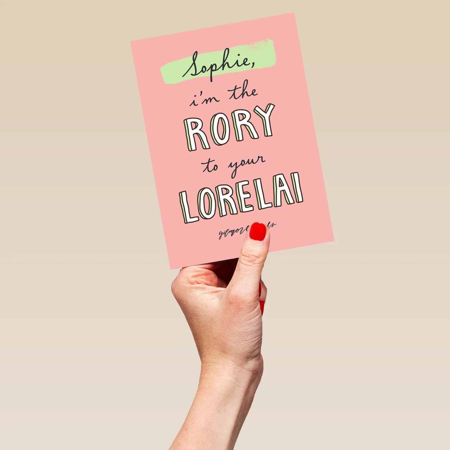 Personalised Editable Any Occasion Card - Pink Gilmore Girls Design - Image 5
