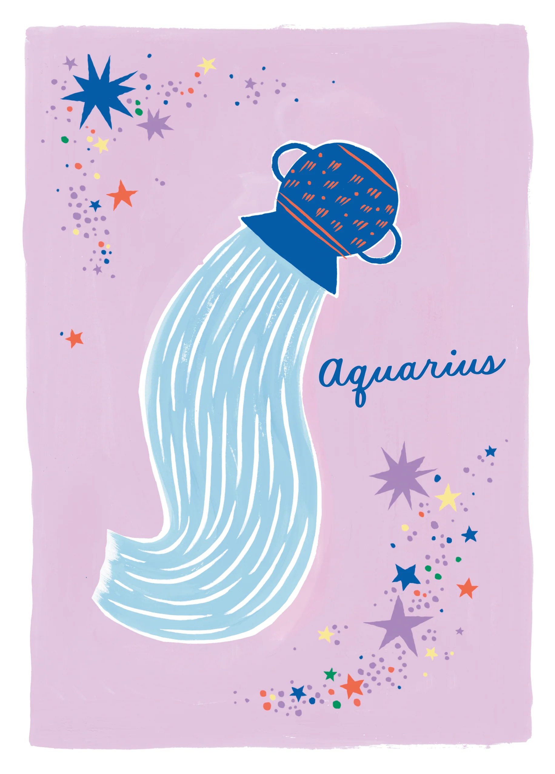 Personalised & Editable Aquarius Water Carrier Birthday Card