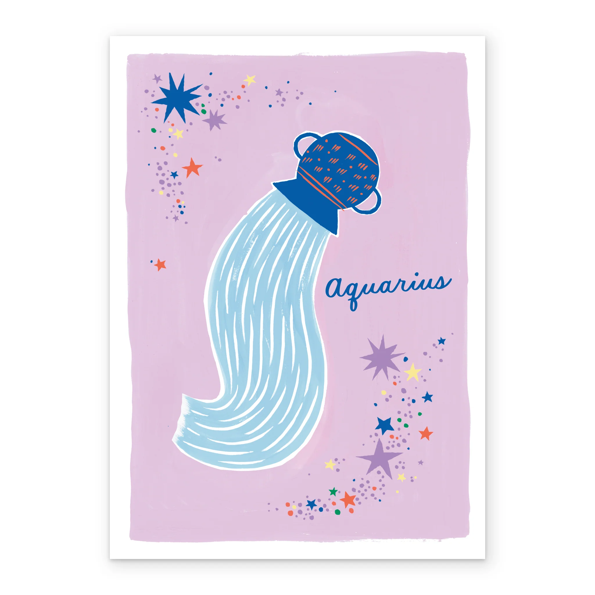 Personalised & Editable Aquarius Water Carrier Birthday Card - Image 2