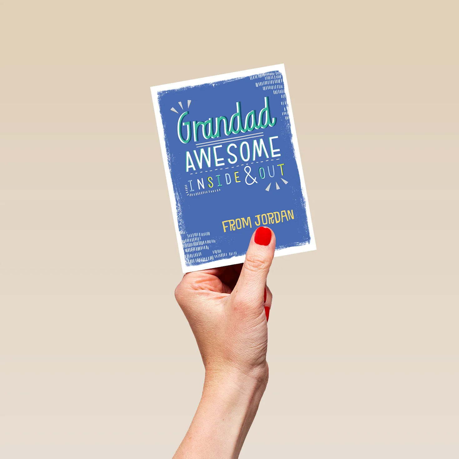 Personalised Editable Awesome Inside And Out Grandad Father's Day Card - Image 4